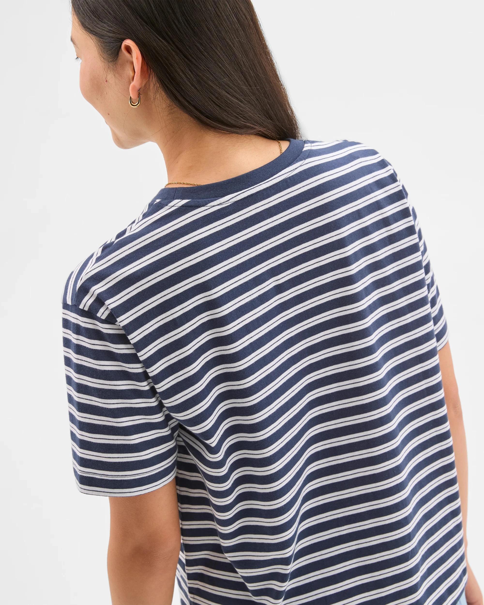 4 Target Australian Cotton Step Hem Boxy Crop T-Shirt NIGHT/CLOUD, 4 of 5