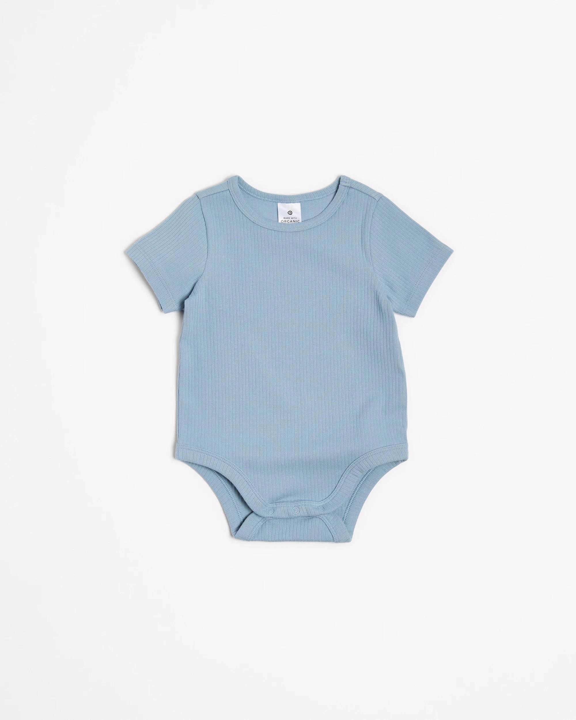 3 Target Baby Baby Organic Cotton Print Rib Bodysuit 3 Pack PUPPIES, 3 of 6