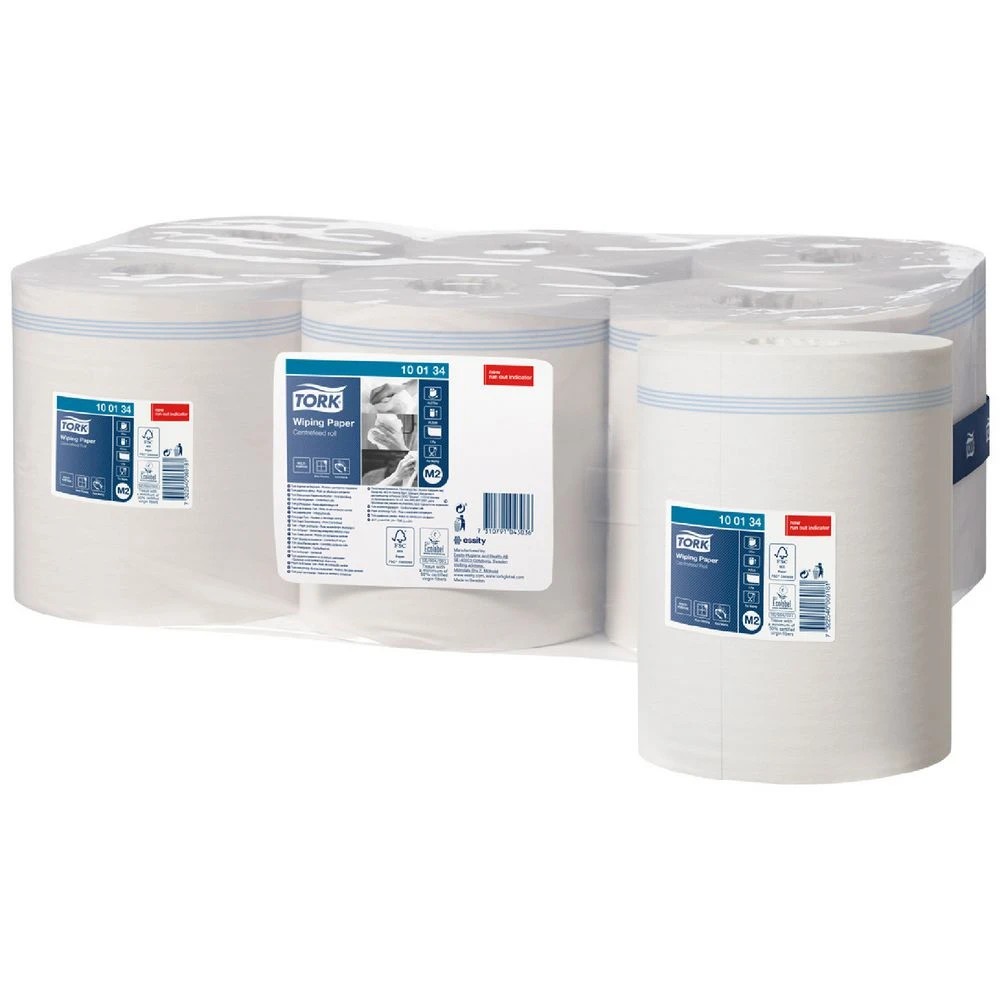 1 Tork M2 Wiping Paper Centrefeed Roll 6 Pack, 1 of 1