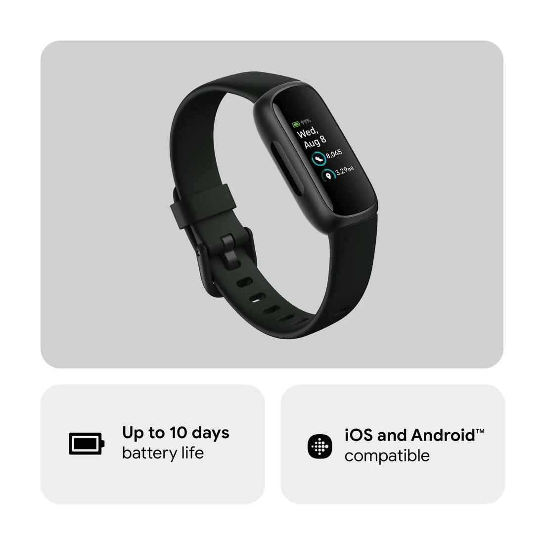 3 Fitbit Inspire 3 Fitness Tracker Black, 3 of 7