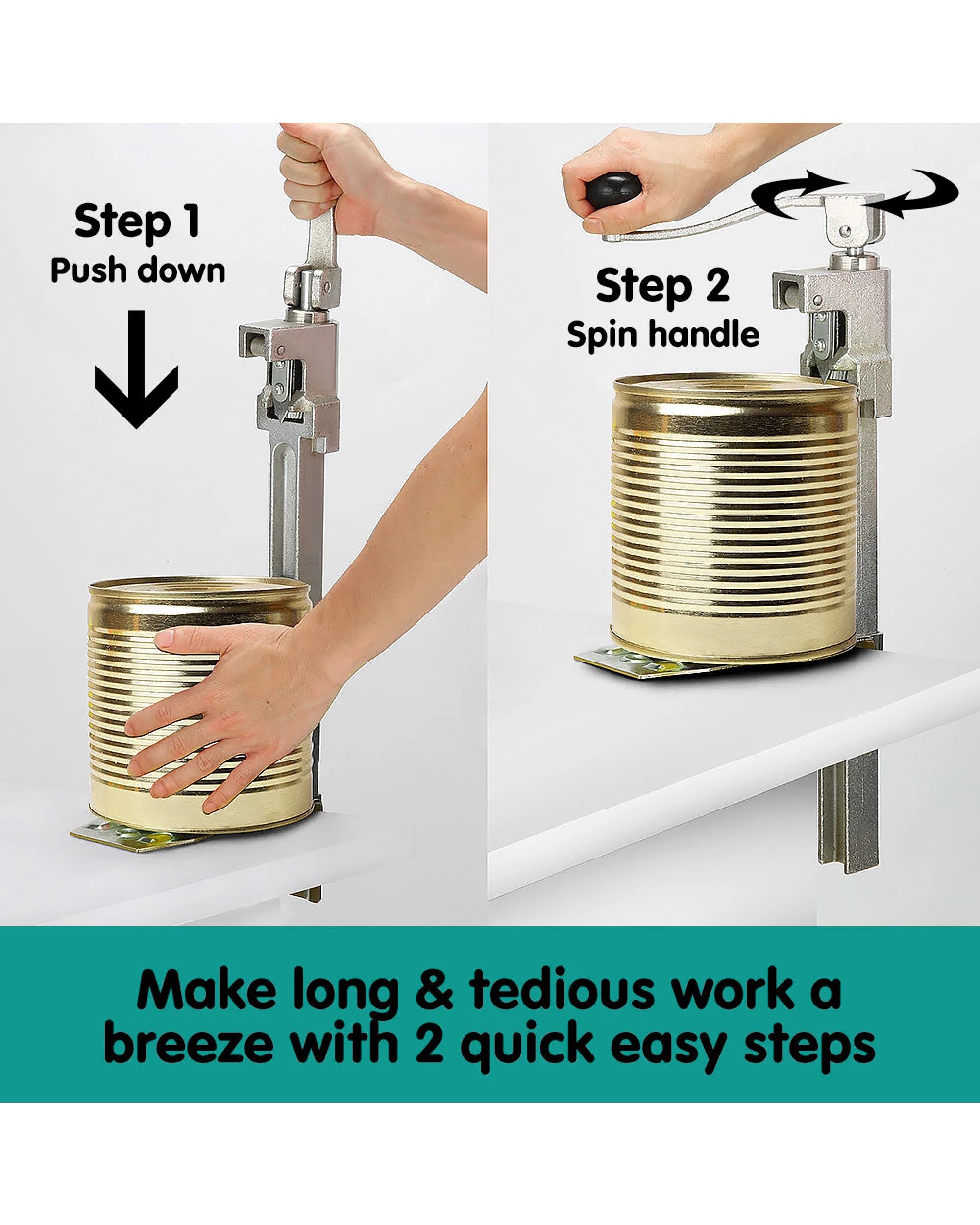 8 Heavy Duty Can Opener Kitchen Tool Counter Bench Top, 8 of 8