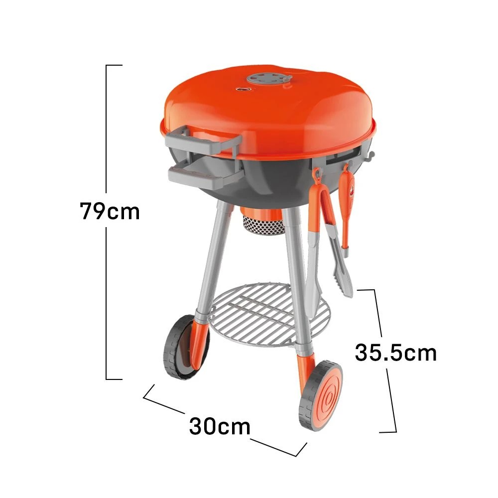 2 AUSWAY Kids Pretend BBQ Grill Barbeque Playset Toy Set, 2 of 6