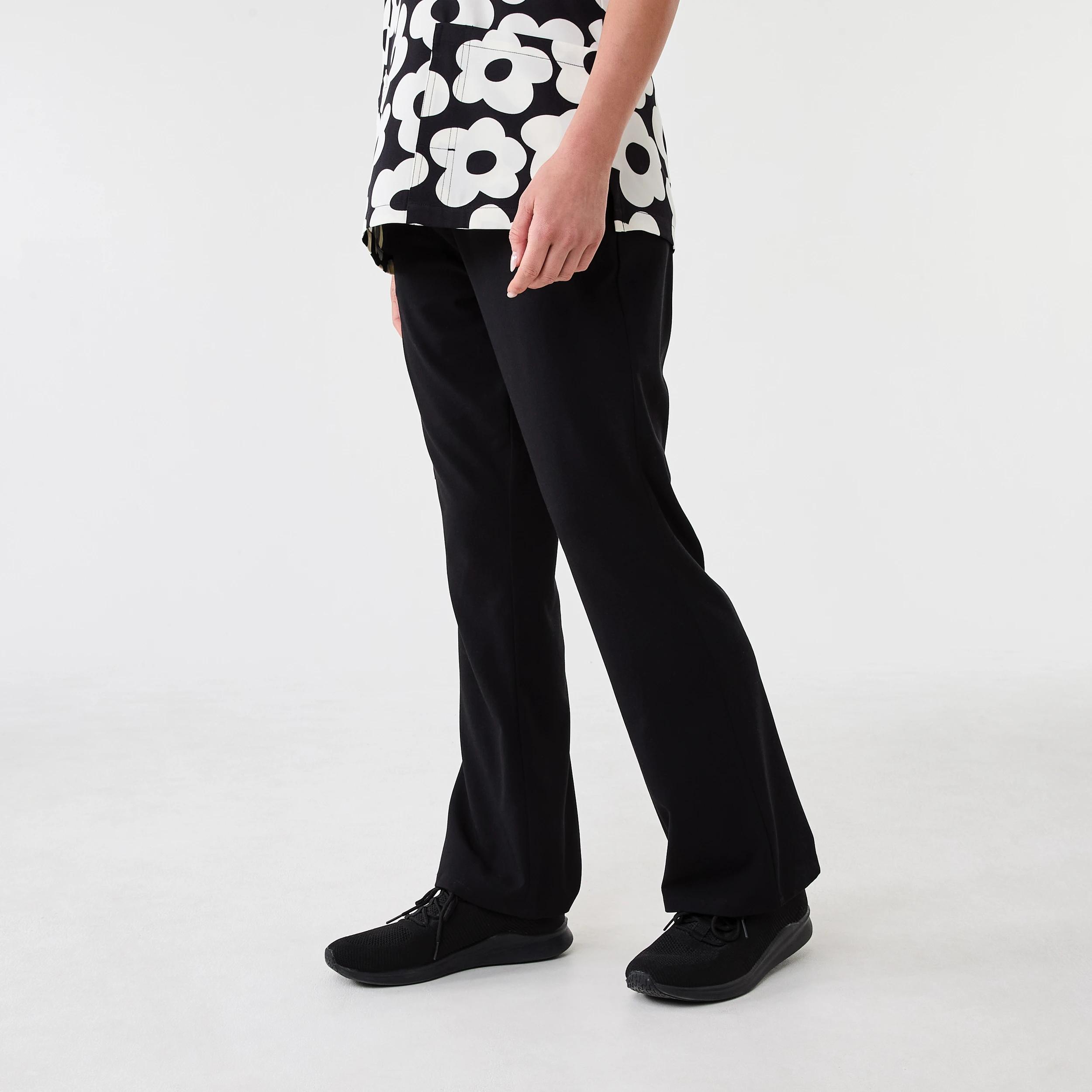 2 Work Flare Scrub Pants BLACK, 2 of 7