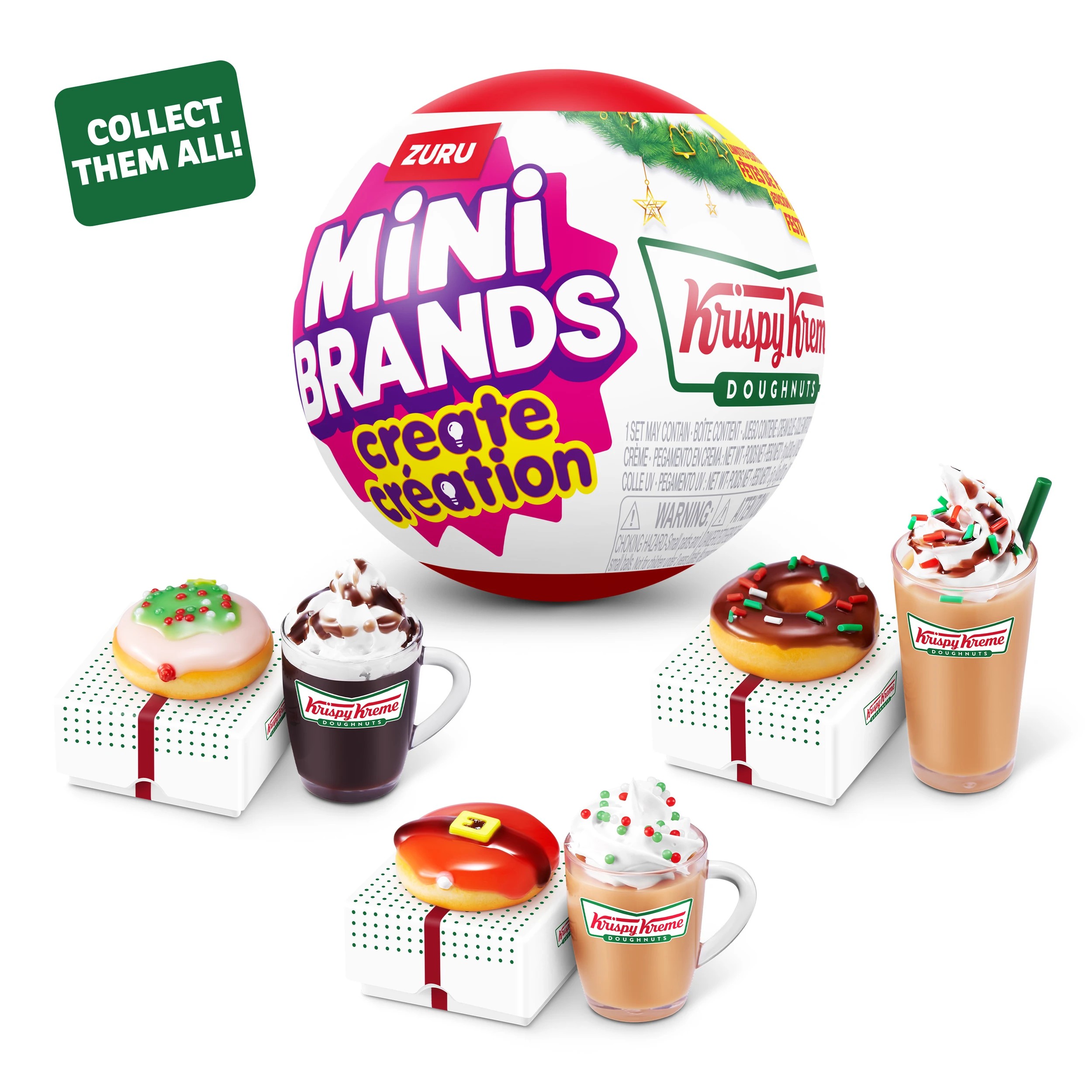 4 Mini Brands Create Krispy Kreme Holiday Series 1 Capsule by ZURU - Assorted, 4 of 10