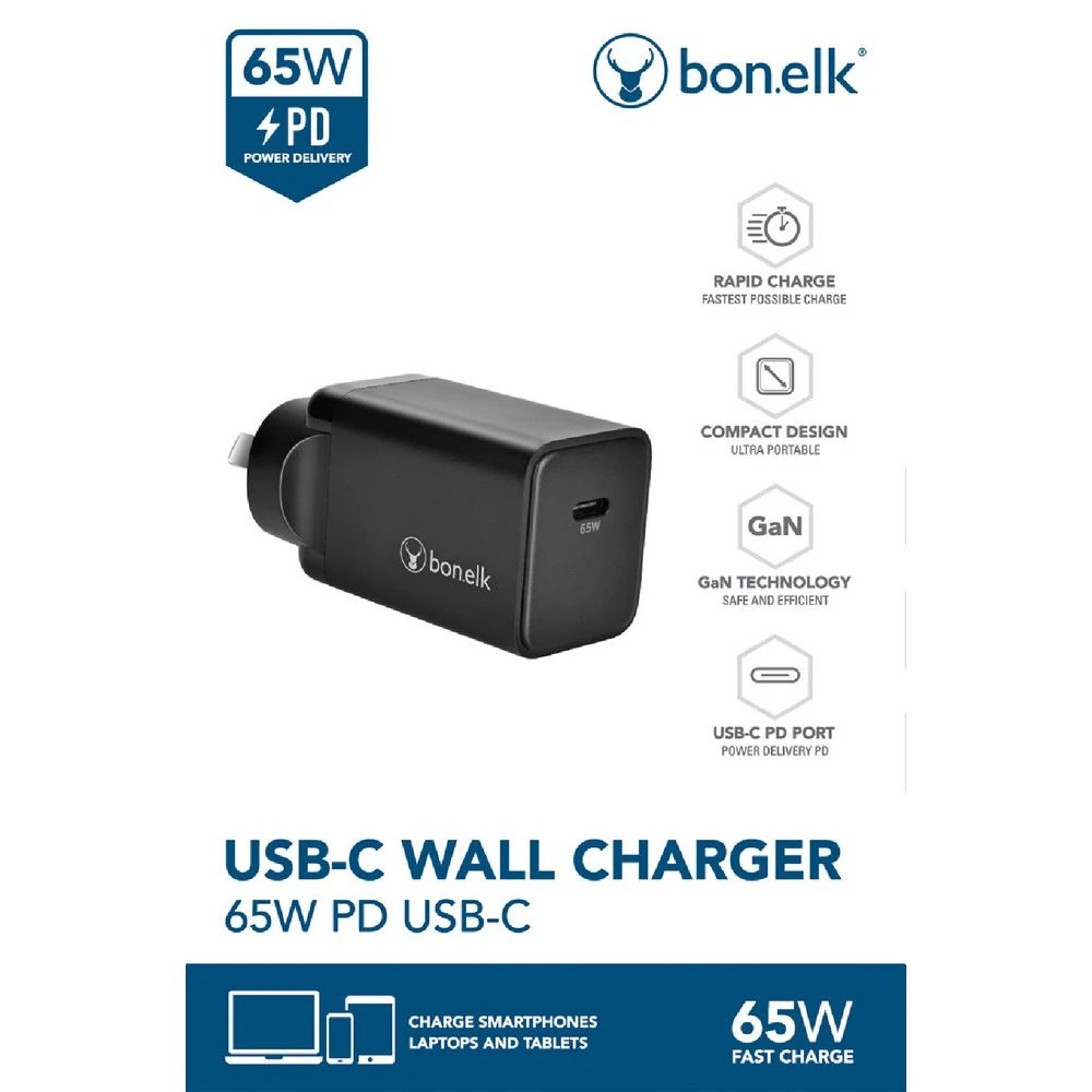 7 Bonelk Wall Charger USB-C 65w Black, 7 of 7