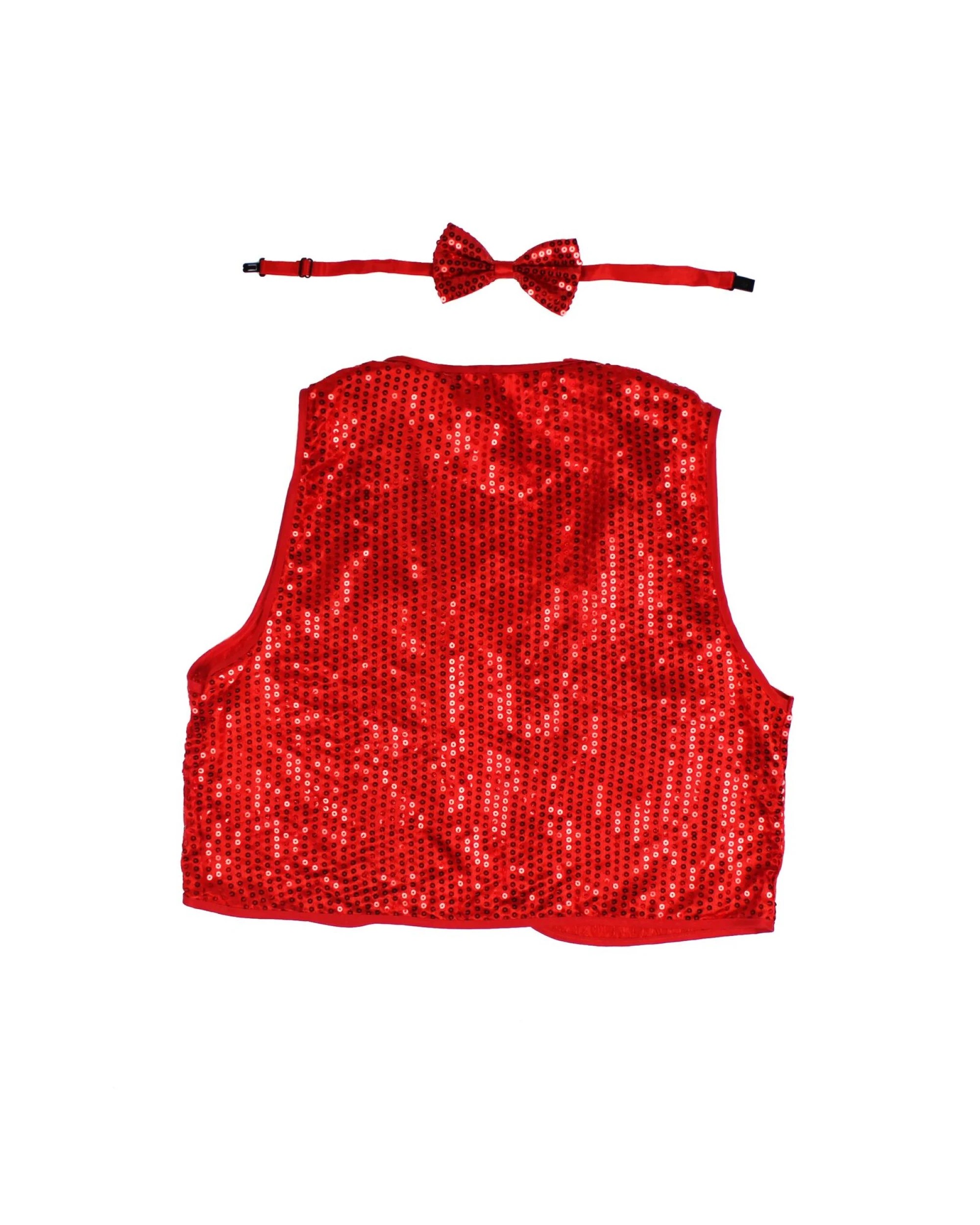 2 BR Costumes Kids Sequin Waistcoat and Bow Tie Set for 80s Party Dress-Up, 2 of 2