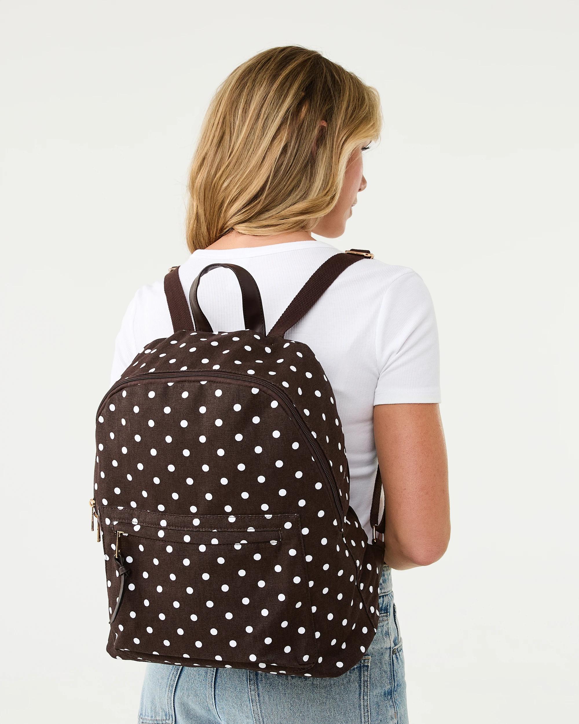 5 Canvas Backpack Choc Spot, 5 of 5
