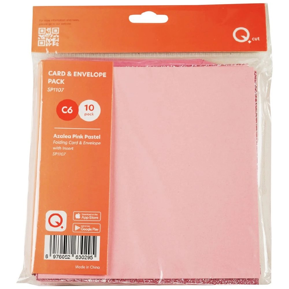 1 Qcut C6 Folding Cards Set Azalea Pink Pastel/Thistle Pink, 1 of 3