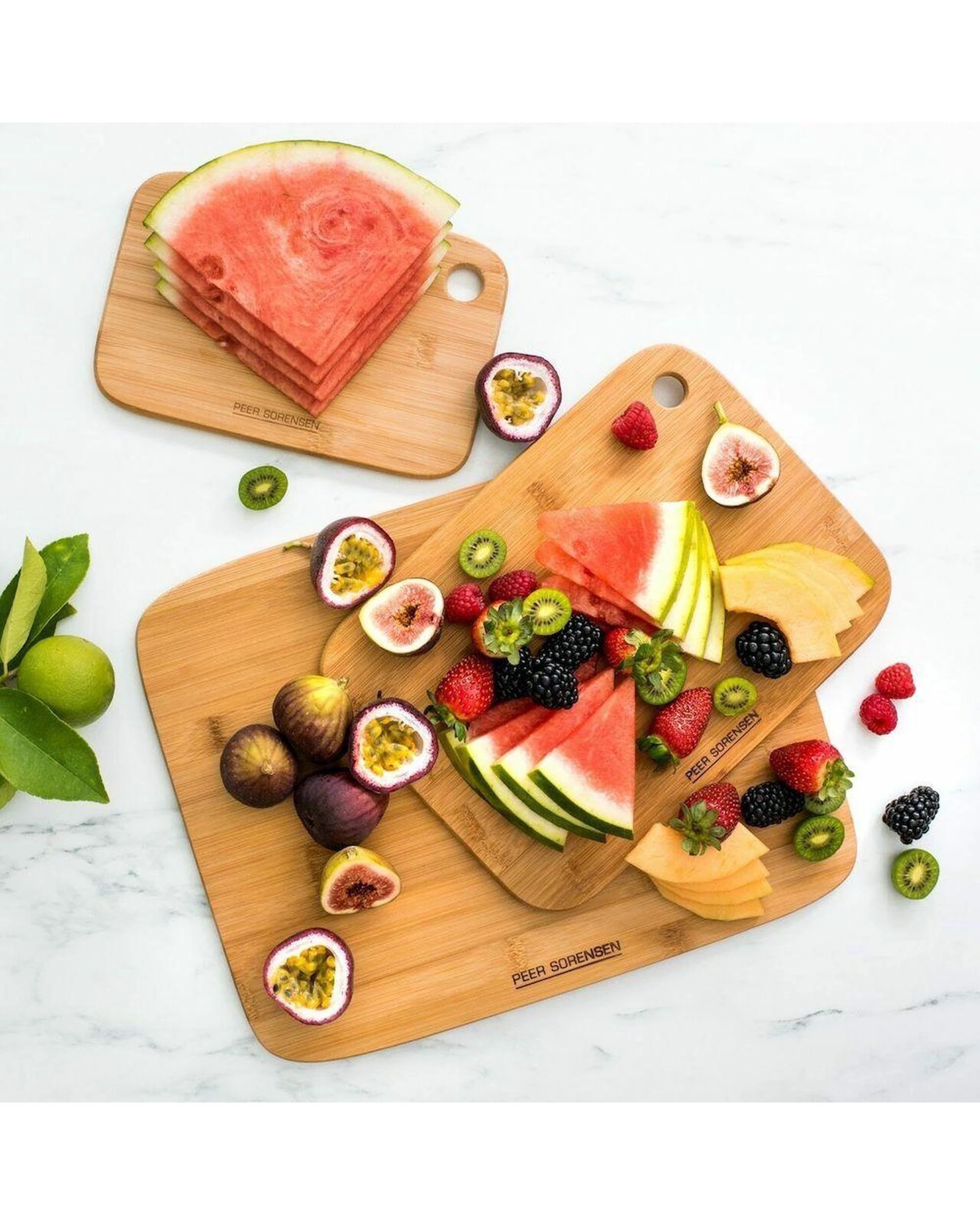 2 Peer Sorensen 3 Piece Long Grain Bamboo Chopping Cutting Board Set 3pc - Brown, 2 of 2