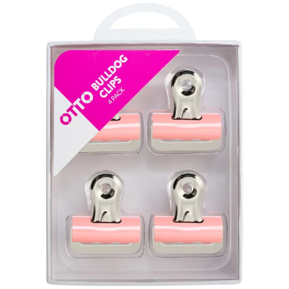 1 Otto Brights Bulldog Clips Orange 4 Pack, 1 of 3