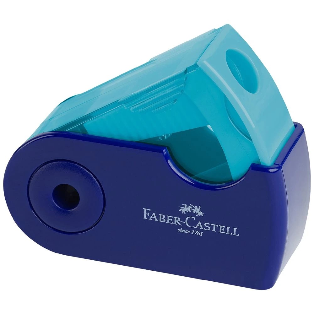 1 Faber-Castell 1 Hole Mini Sharpener with Sleeve Box Blue, 1 of 2