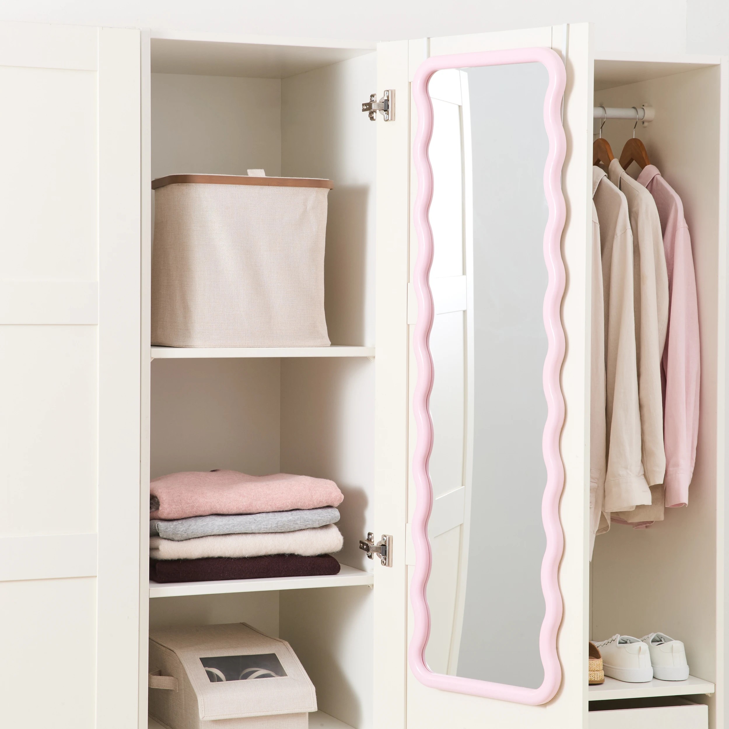 1 Wavy Over the Door Mirror, 1 of 6
