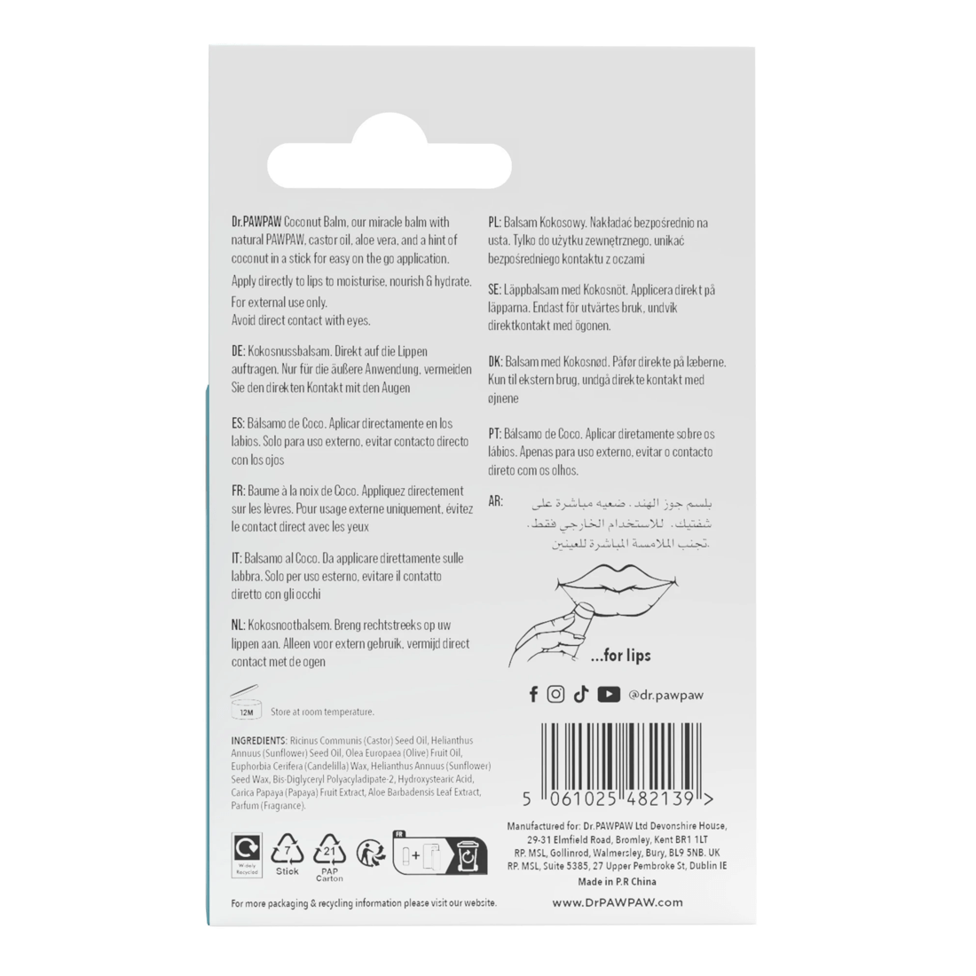 2 Dr. PAWPAW Lip Balm Stick - Coconut, 2 of 2