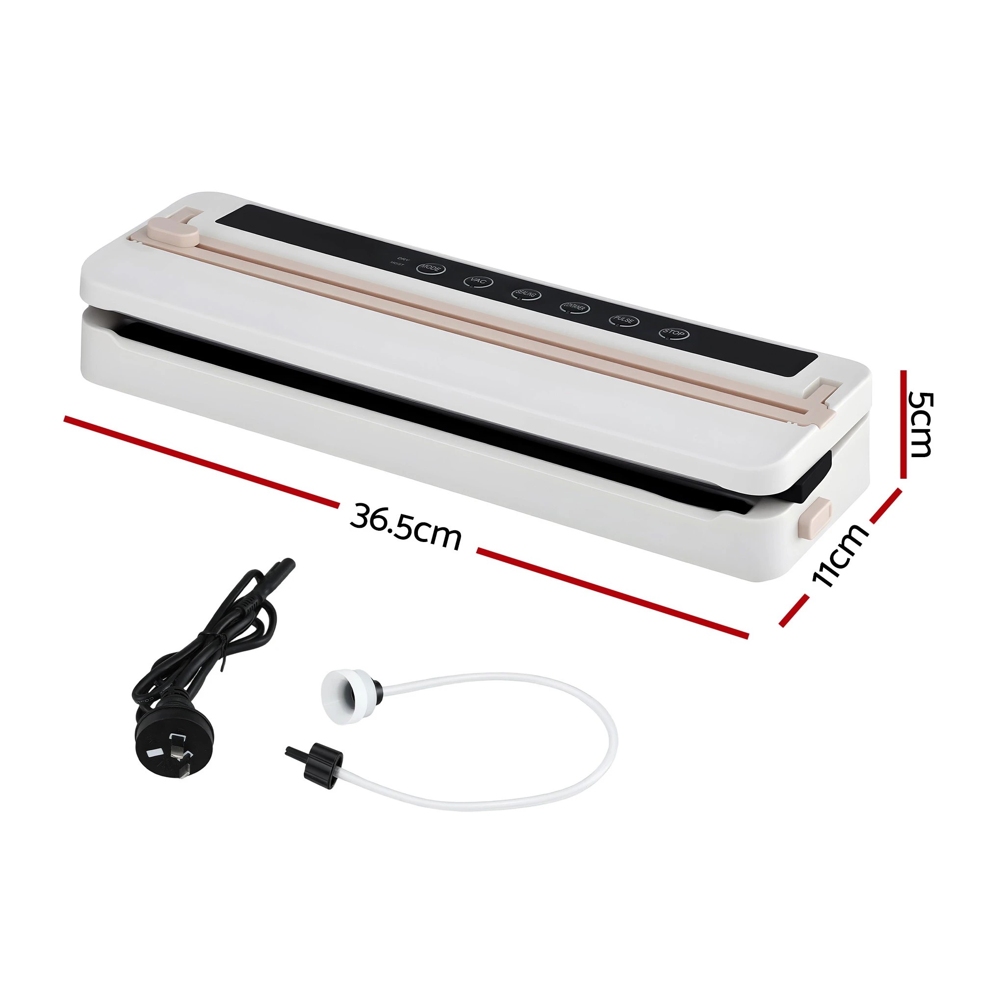 1 Devanti Food Vacuum Sealer Machine Fresh Storage Auto Seal Slide Cutter 6 Modes - White, 1 of 3