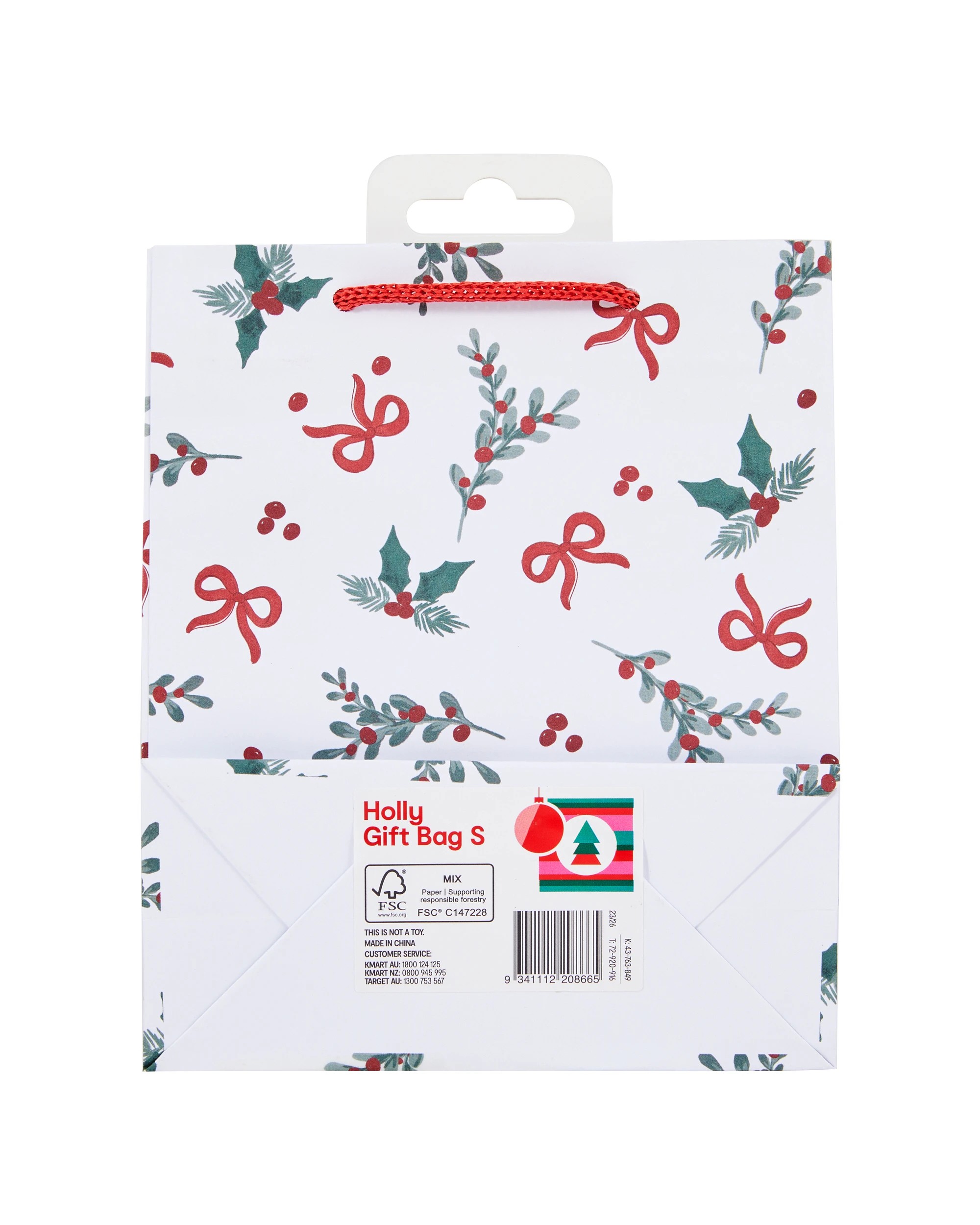 5 Holly Gift Bag - Small, 5 of 5