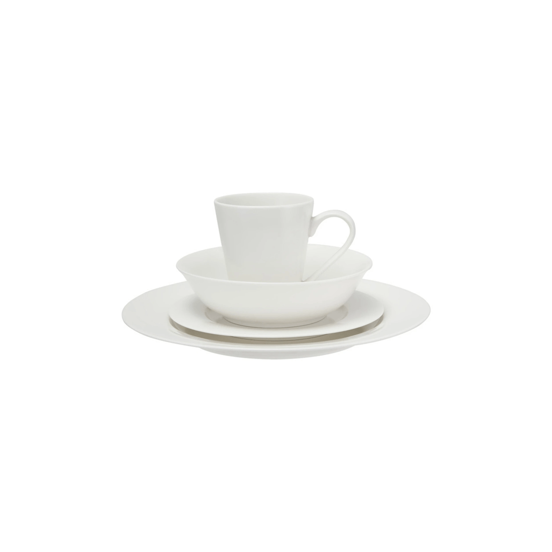 2 Maxwell & Williams 16pc Basics Cosmopolitan Rim Porcelain Dinner Set
 - White, 2 of 7