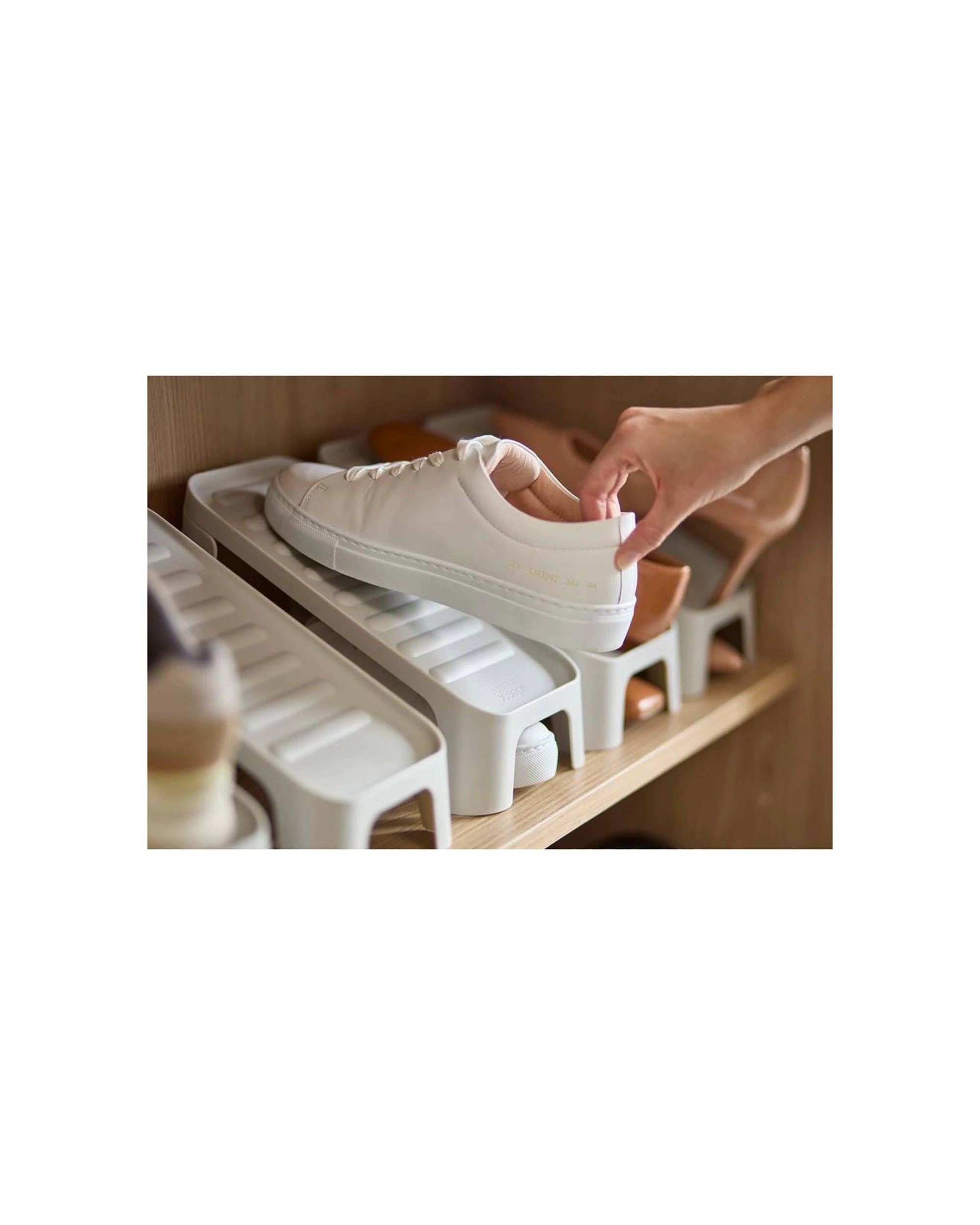 6 Joseph Joseph 2pc Shoe-In Single Shoe Caddy 26.2cm Compact Recycled Plastic - White, 6 of 6