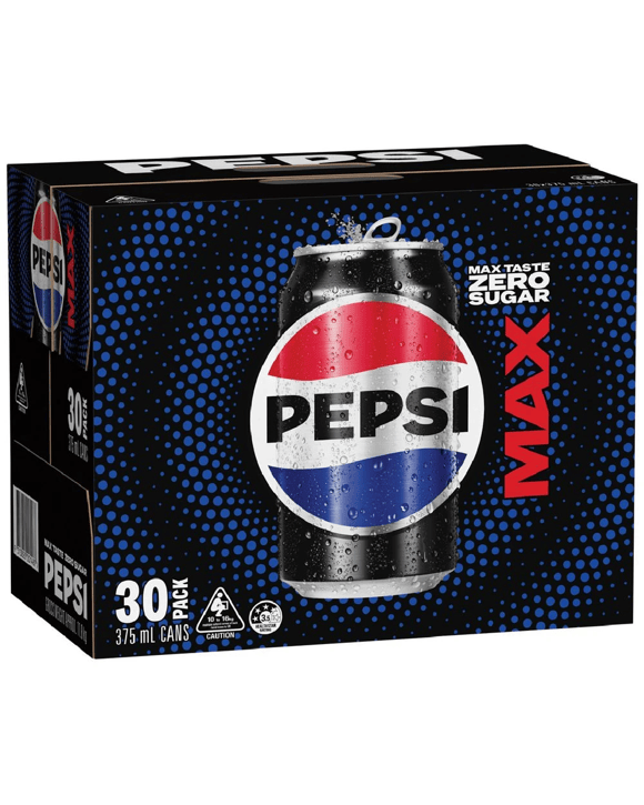 Pepsi Max Cans 375mL 30 Pack