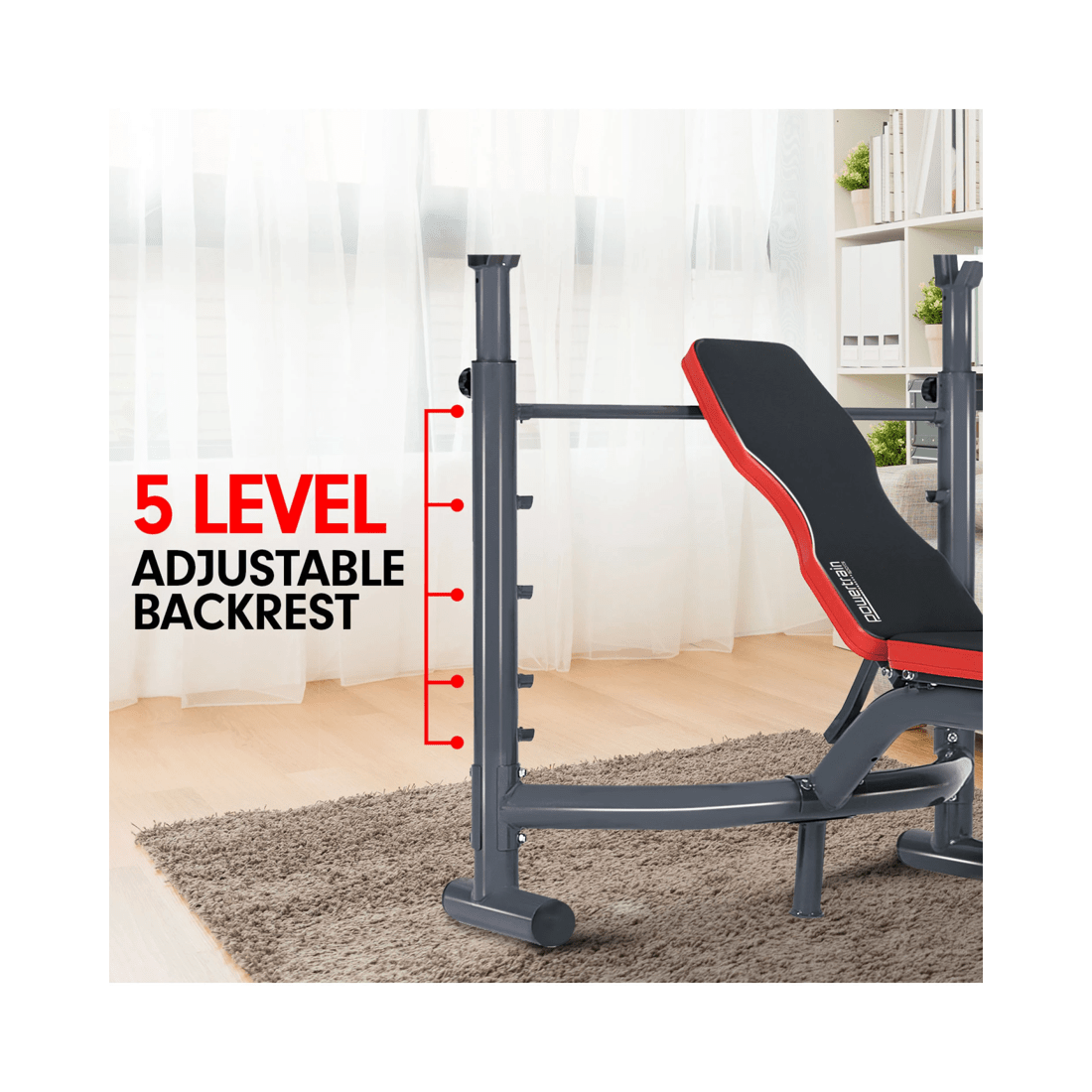 5 Powertrain Adjustable Weight Bench Home Gym Bench Press Exercise, 5 of 8