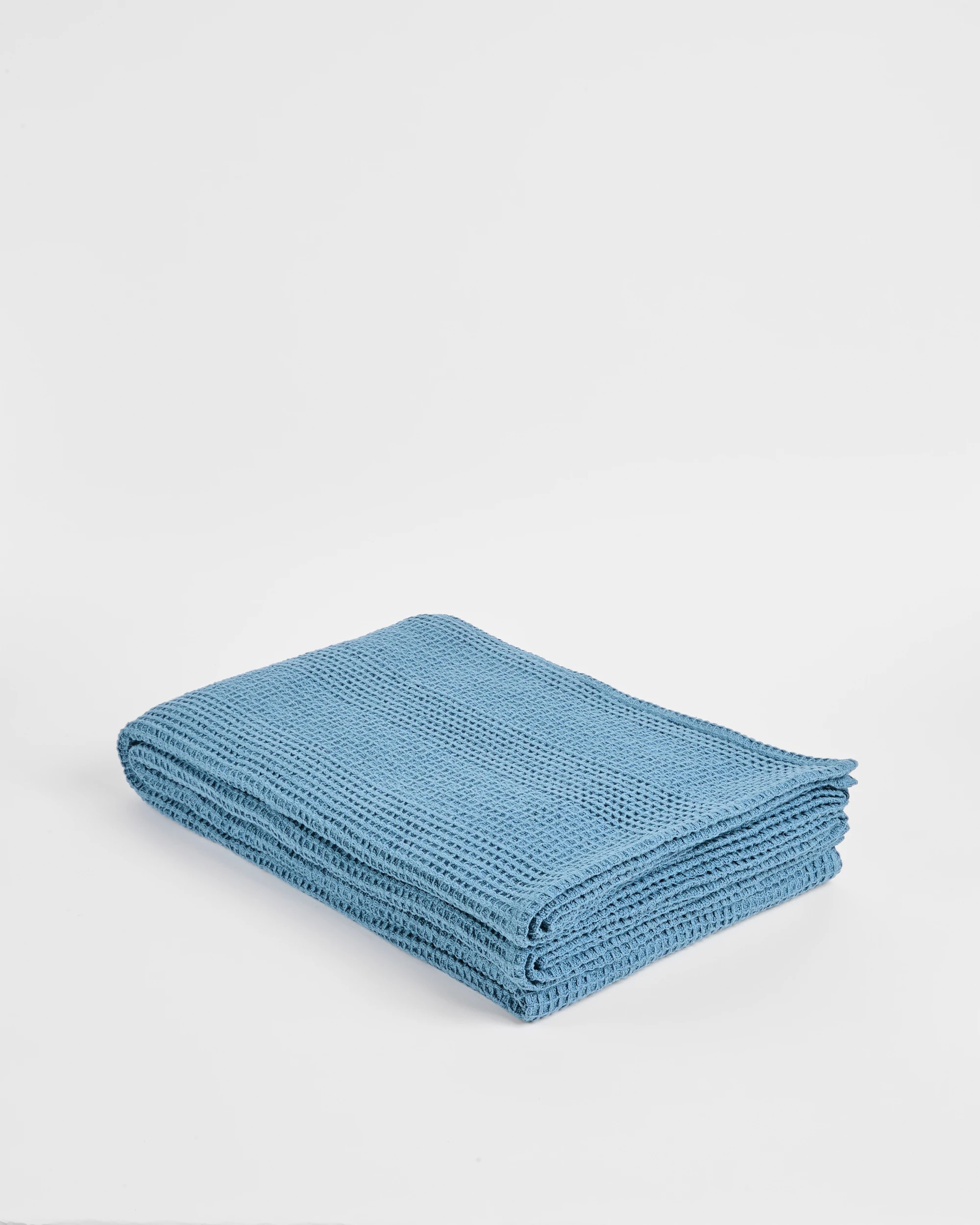 1 Target Mason Waffle Blanket - King Bed - Blue, 1 of 2