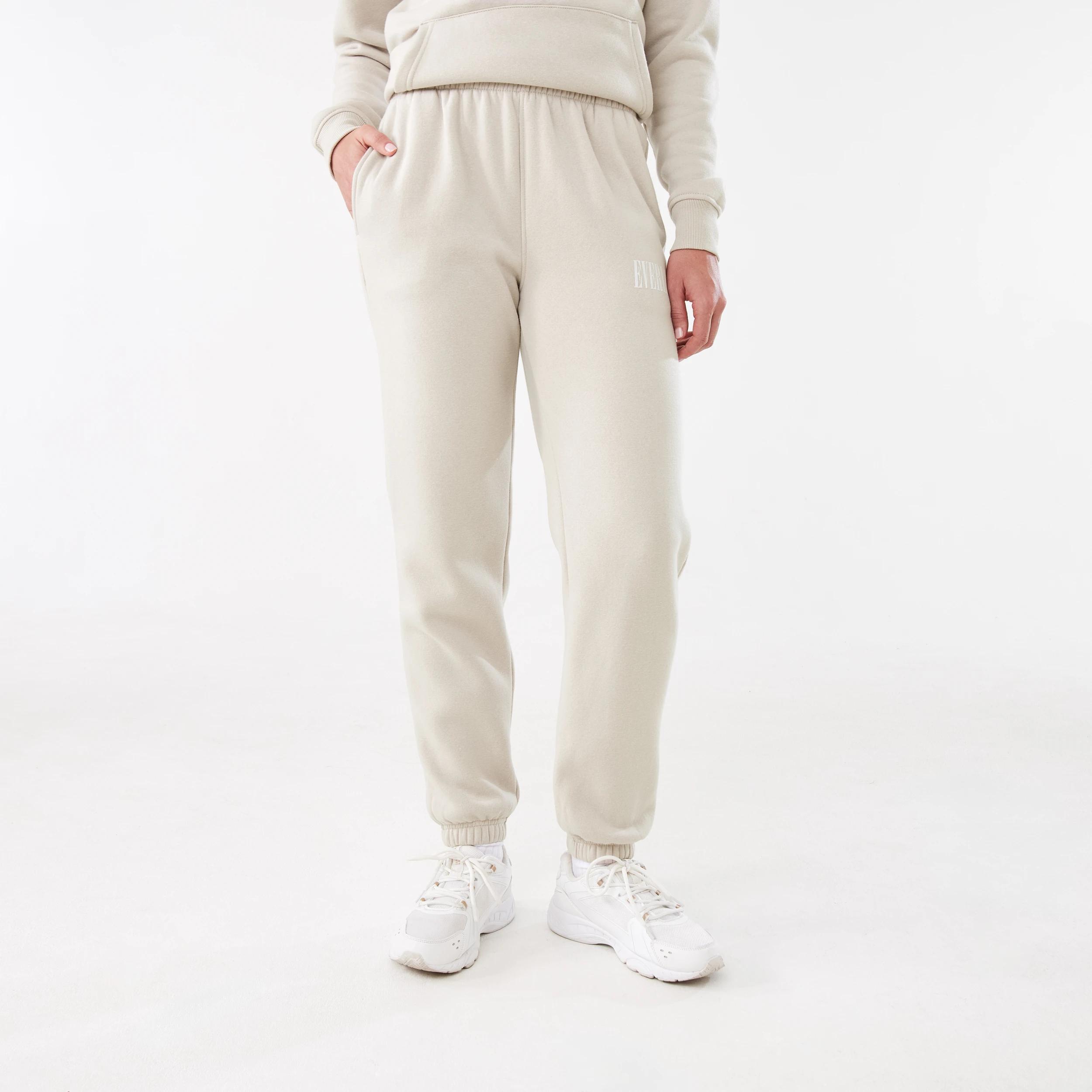 1 Everlast Womens Athletic Club Sweatpants EVERLAST BUBBLE LOGO STONE, 1 of 9
