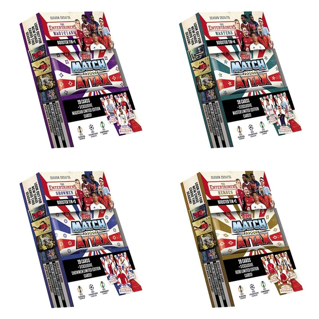 1 Topps Match Attax UEFA League Season 2024/2025 Booster Tin Set - Assorted, 1 of 10