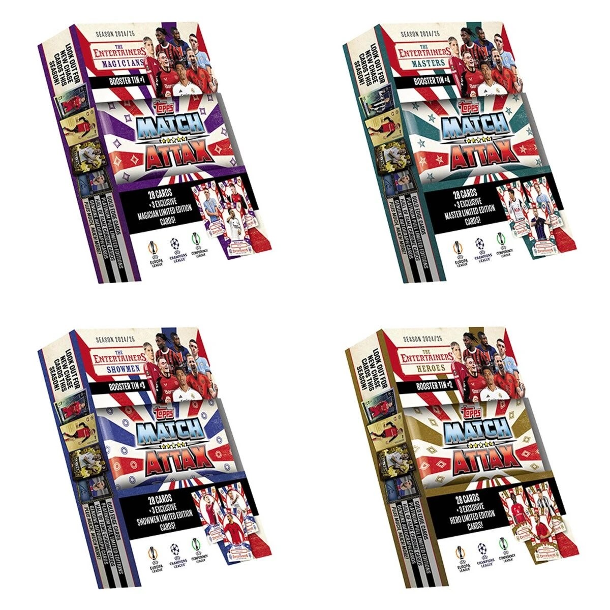 1 Topps Match Attax UEFA League Season 2024/2025 Booster Tin Set - Assorted, 1 of 10