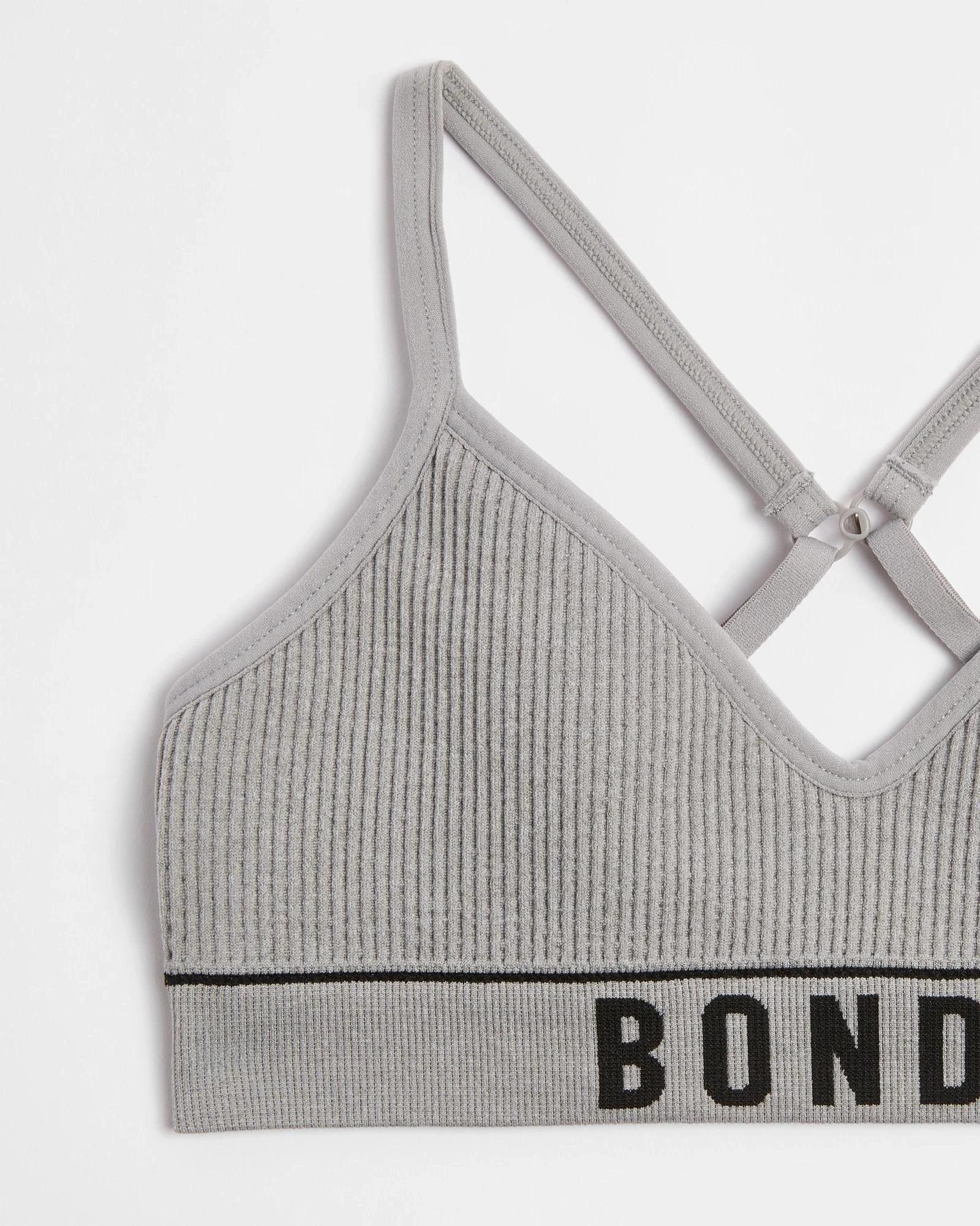 2 Bonds Girls Retro Rib Contour Crop GREY MARLE, 2 of 2