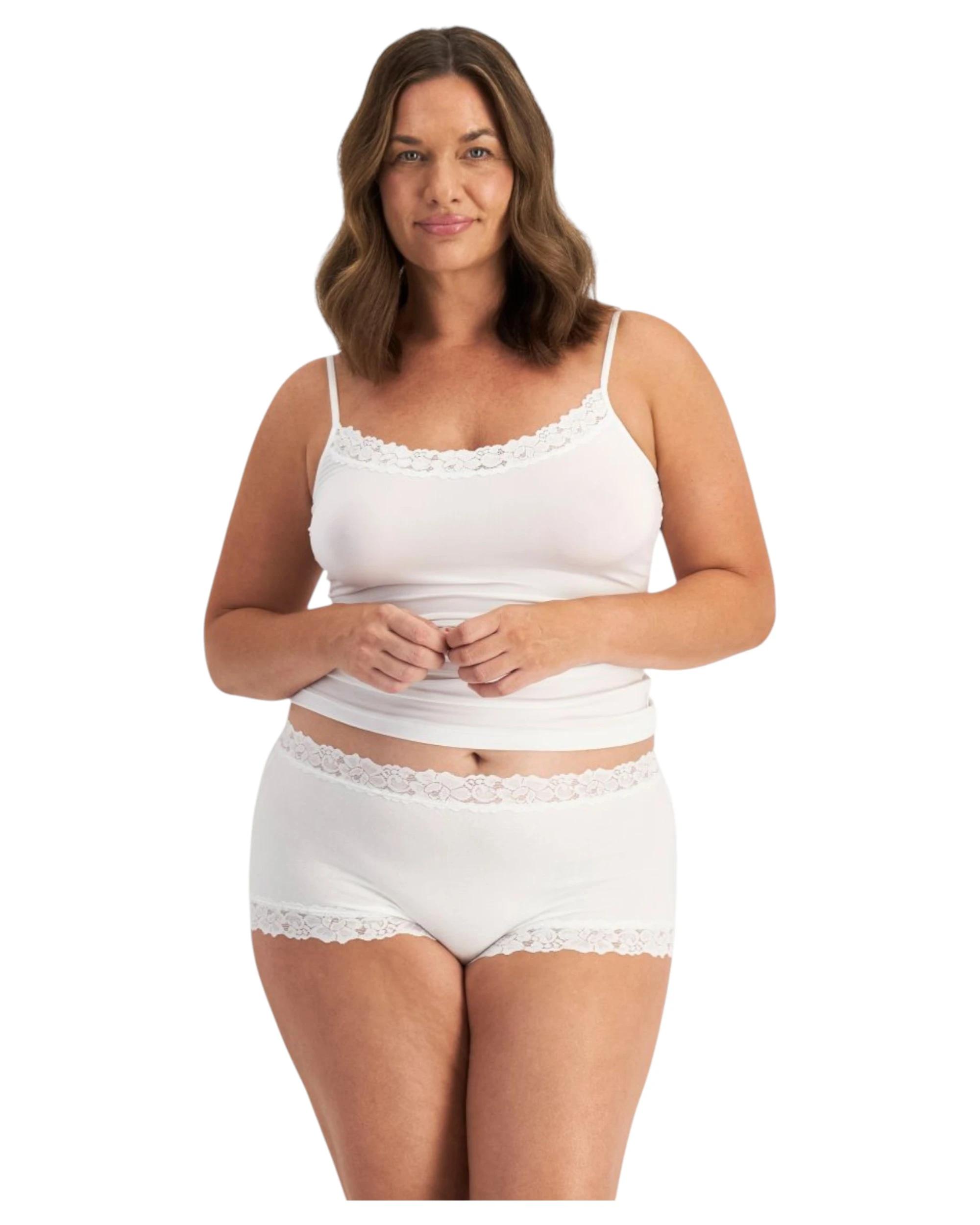 2 Jockey 6 Pack Womens Parisienne Cotton Full Brief Underwear WHITE, 2 of 4