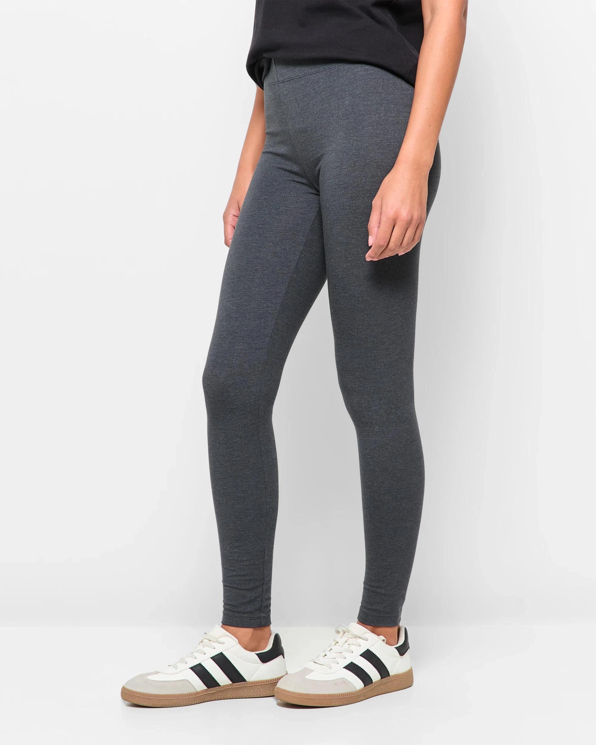 3 Target Australian Cotton Full Length Leggings CHARCOAL MARLE, 3 of 5