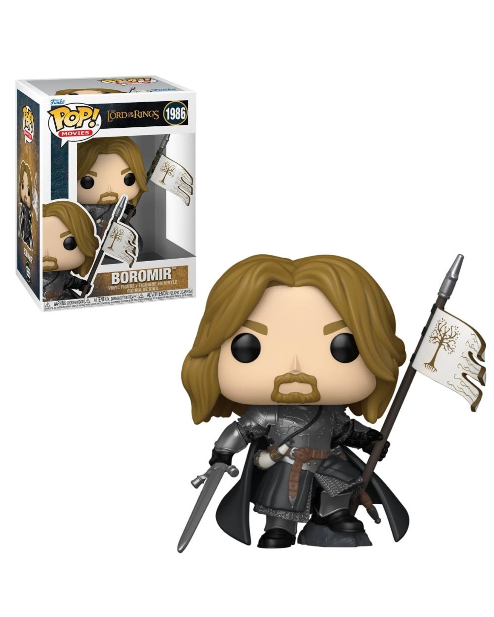1 The Lord of the Rings Boromir with Gondor Flag Funko POP! Vinyl, 1 of 3