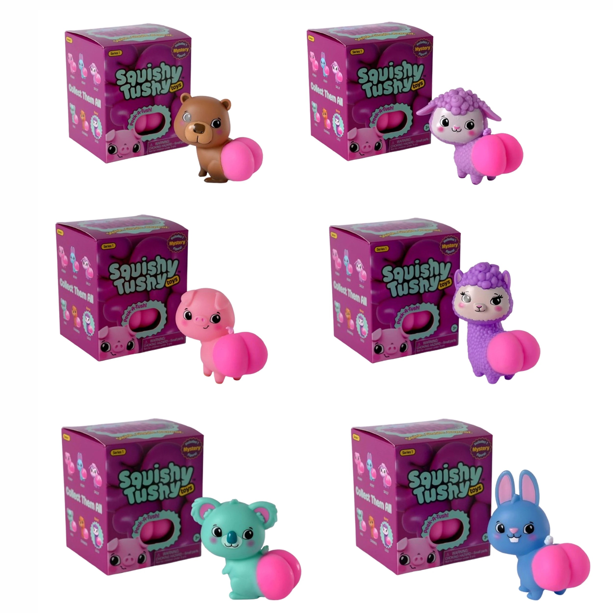 1 Squishy Tushy 3in. Single Blind Box Series 1 - Assorted, 1 of 9
