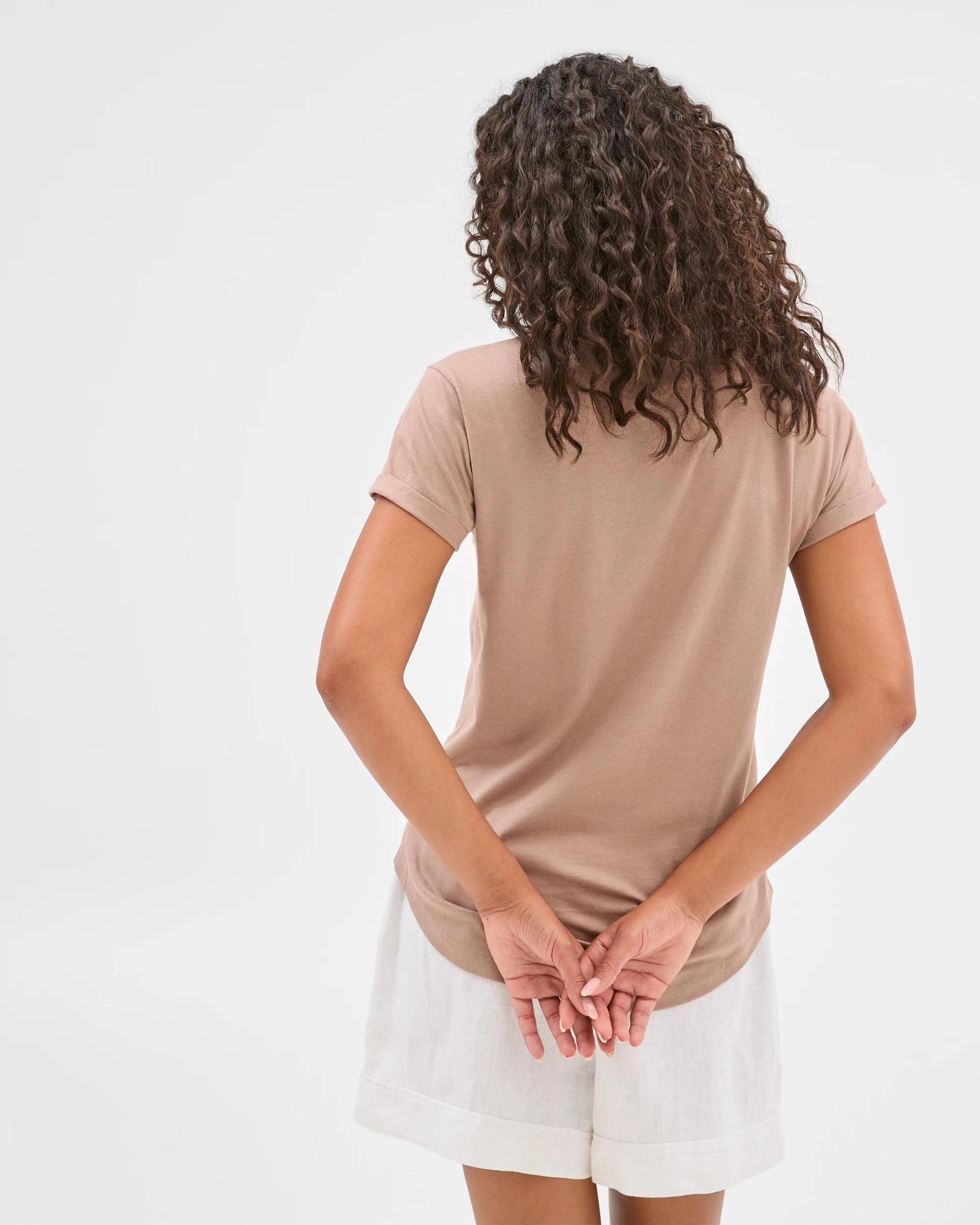 6 Target Cotton/Modal Relaxed Crew T-Shirt MOCHA, 6 of 6