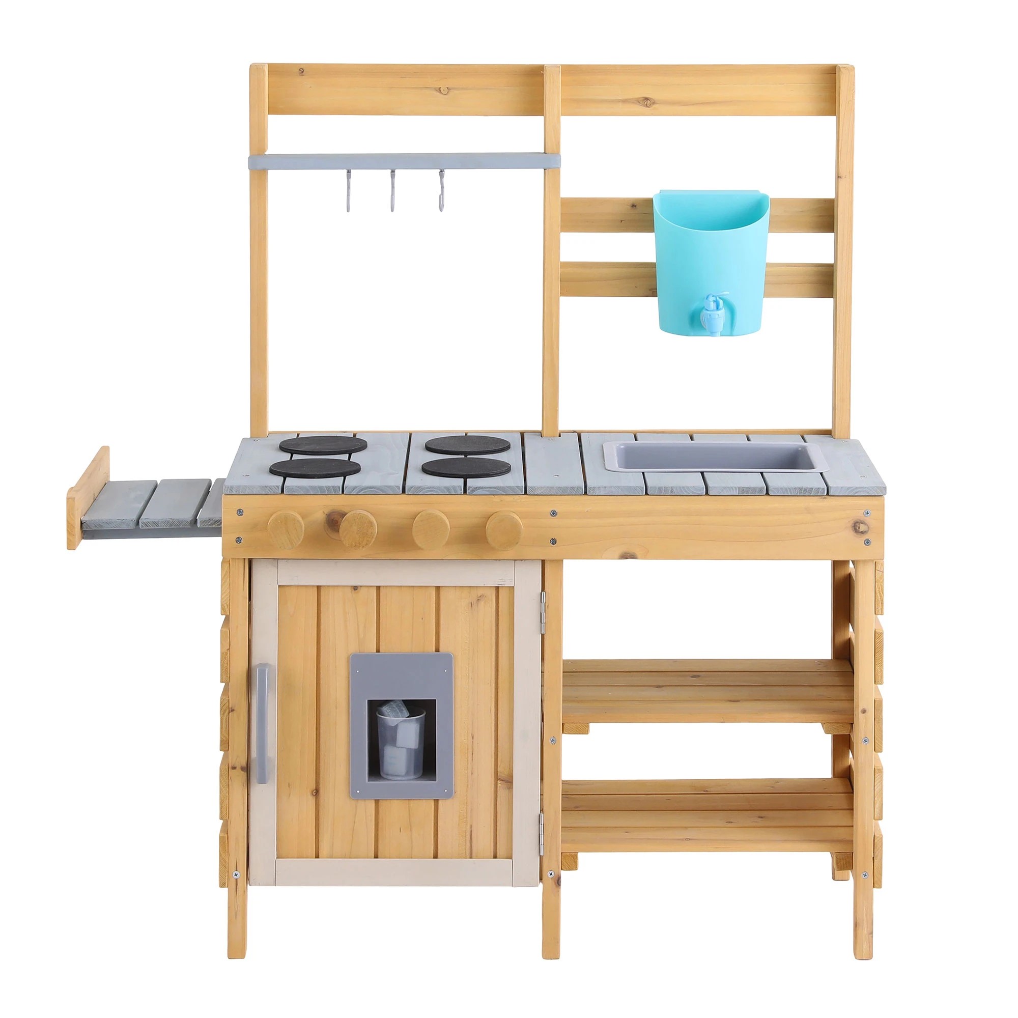 4 Keezi Wooden Kids Kitchen Playset - Natural, 4 of 8