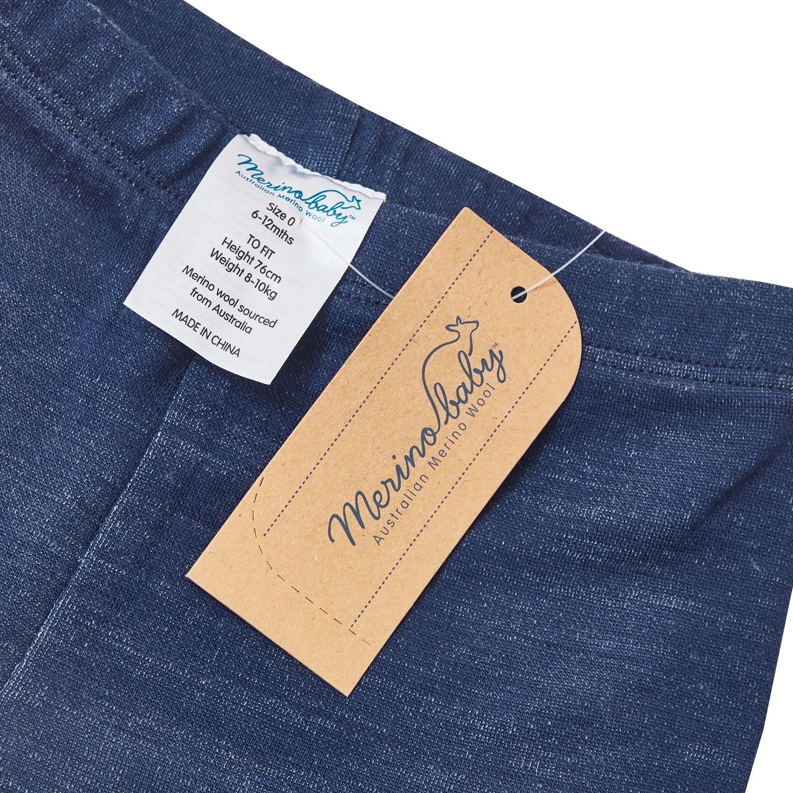 3 Merino Baby Australian Merino Wool Merino Pant- Navy Marle , 3 of 7
