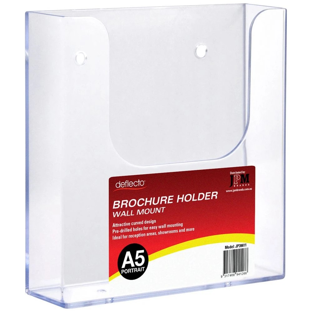 1 Deflecto Wall Mount A5 Portrait Brochure Holder, 1 of 2