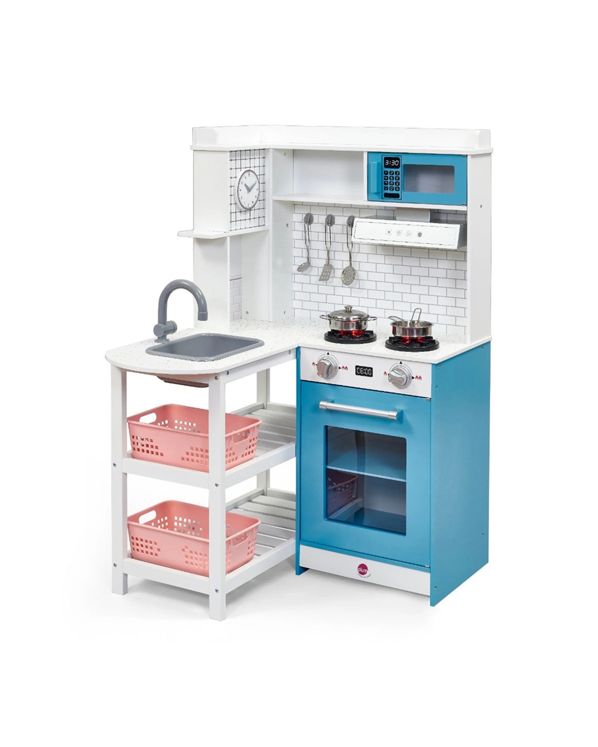2 Plum Play Au Penne Pantry Wooden Corner Kitchen With Fridge And Accessories, 2 of 9