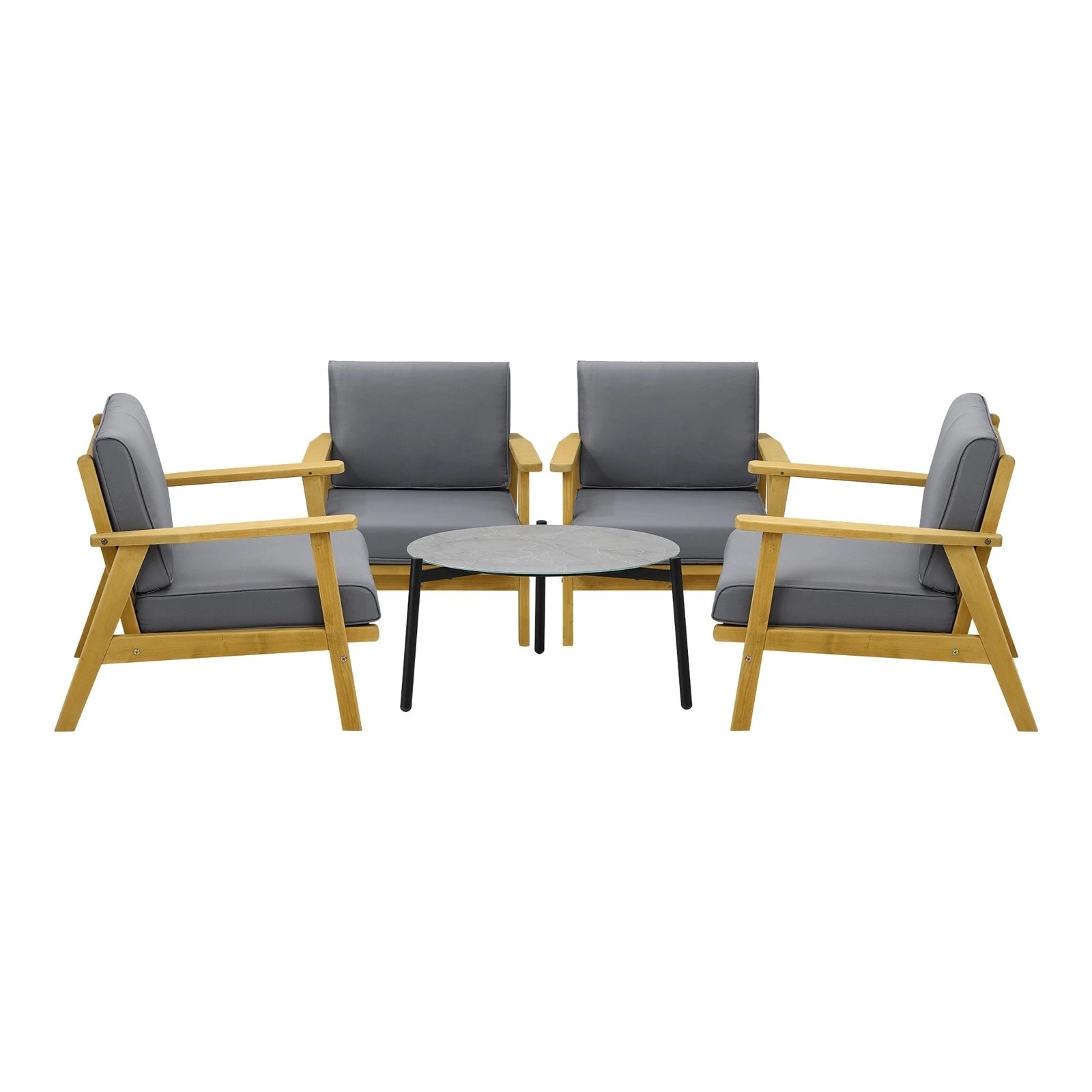 6 Livsip Outdoor Lounge Set 5pcs Patio Furniture Set 70cm Coffee Side Table
 - Multi, 6 of 10