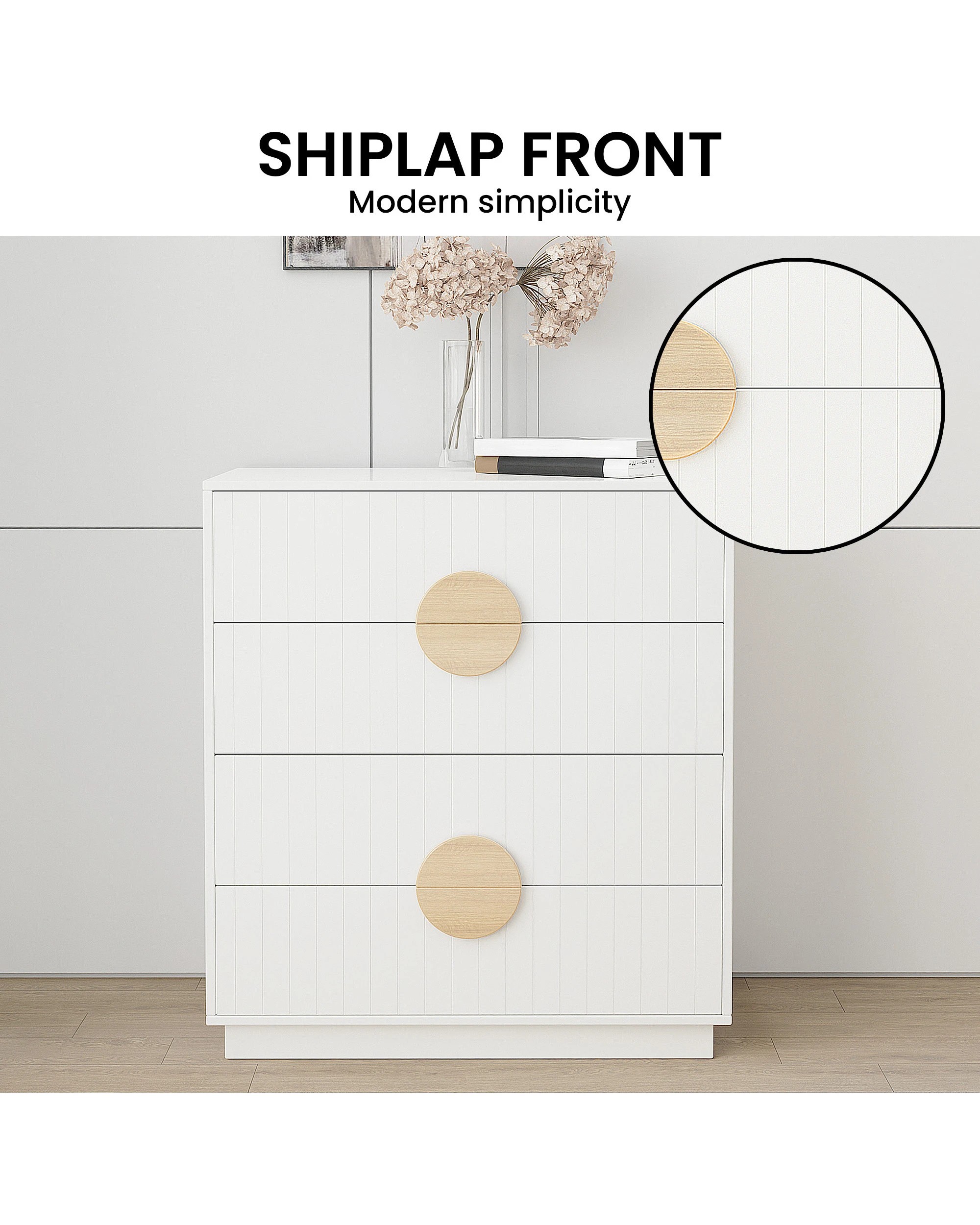 8 Sarantino Rocco Chest of Drawers - White, 8 of 10