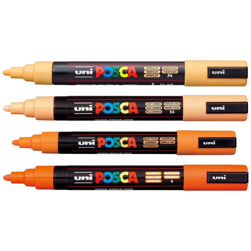2 Posca PC-5M Paint Marker Orange 4 Pack, 2 of 10