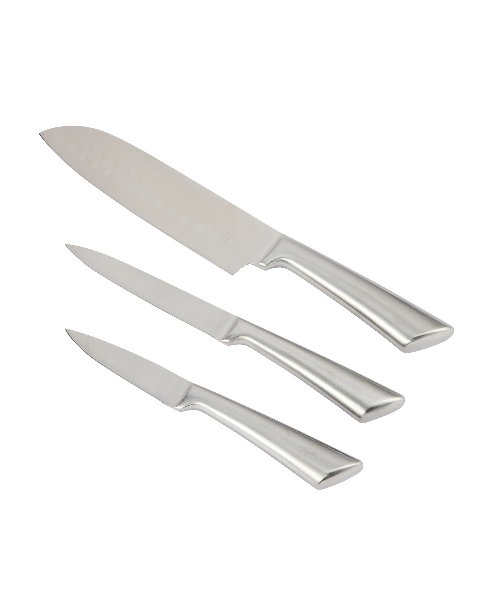 2 Set of 3 Stainless Steel Knives, 2 of 4