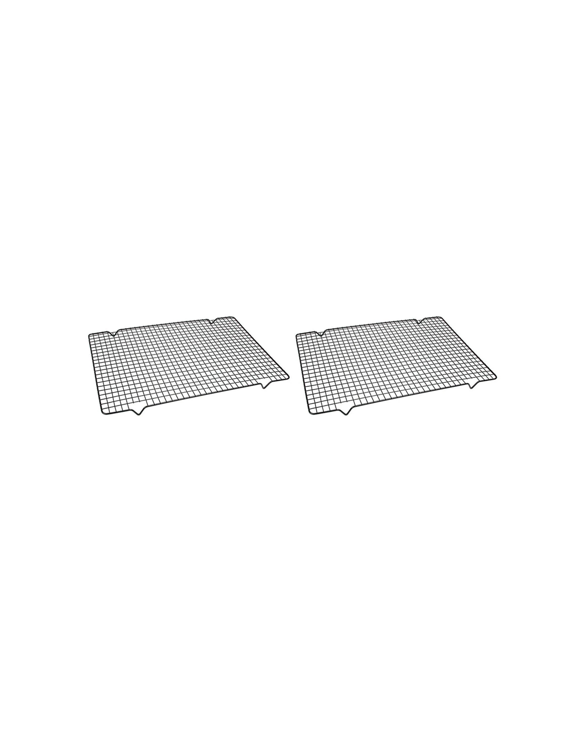 1 2PK Mondo Rectangular Metal 45cm Cake Cooler Non-Stick Rack Anodized - Black, 1 of 1