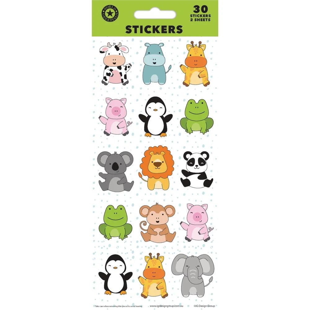 1 Artwrap Sticker Sheet Cute Animals, 1 of 1