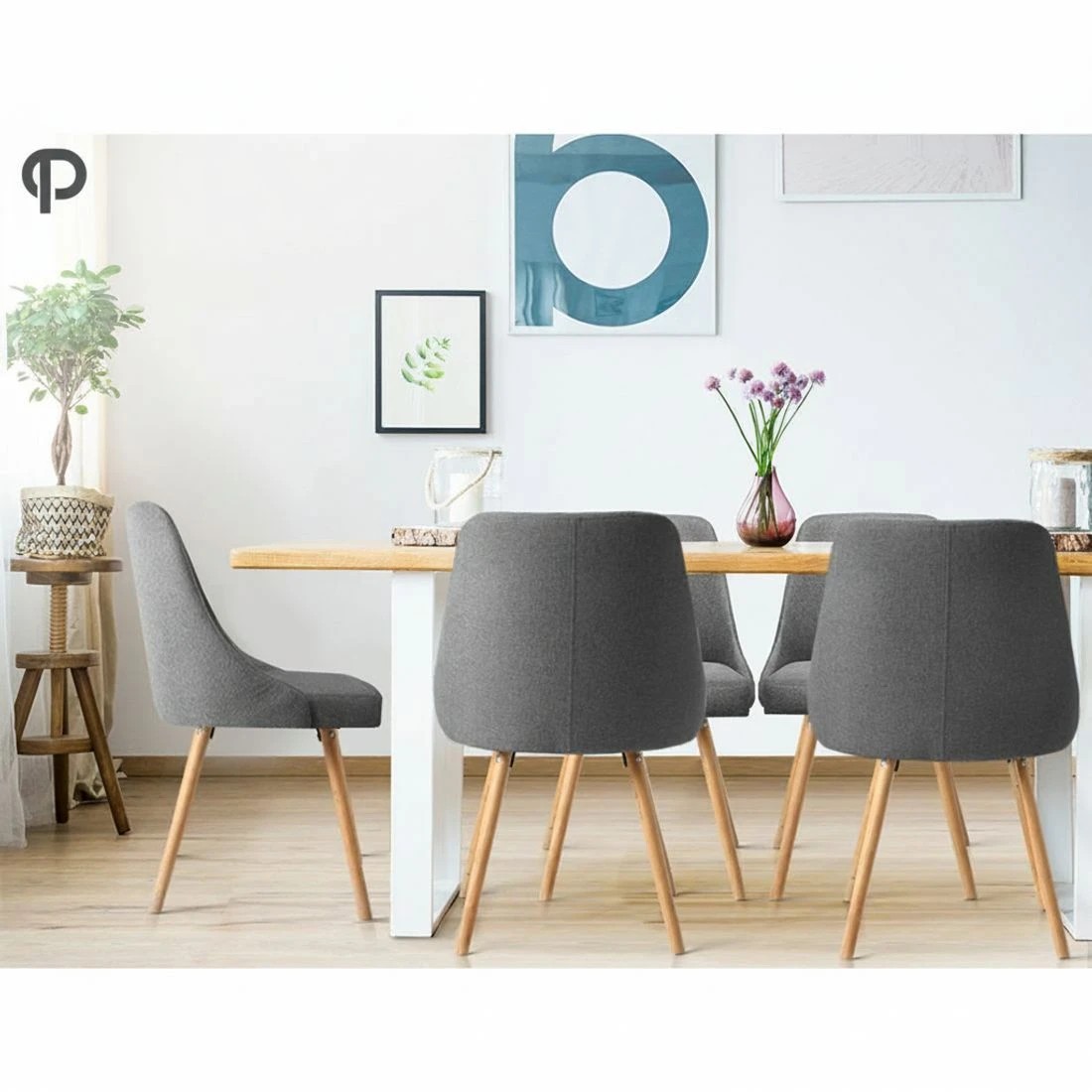 5 Artiss Dining Chairs Set of 2 - Grey, 5 of 5