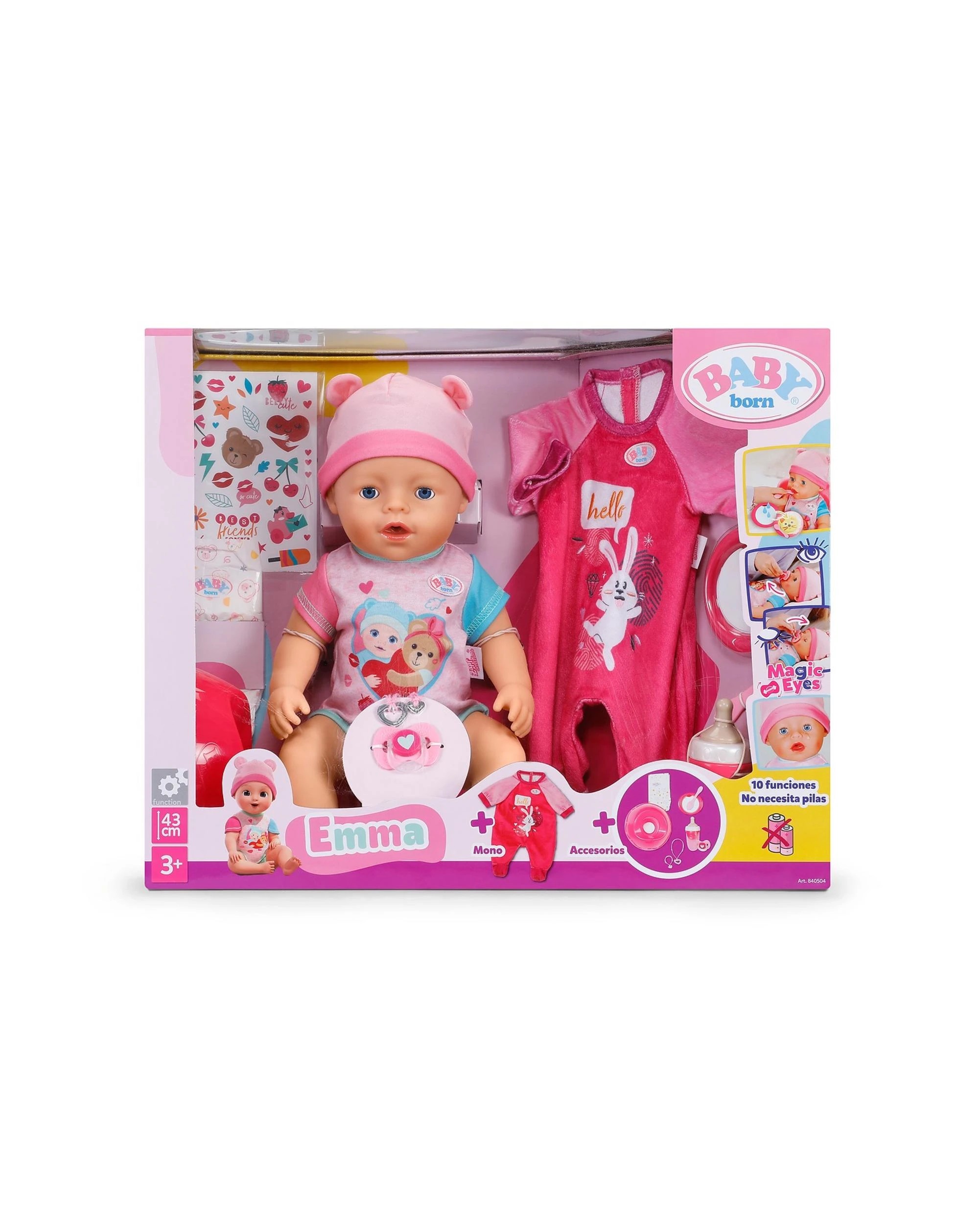 2 Baby Born Emma with Onesie 43cm Doll, 2 of 9