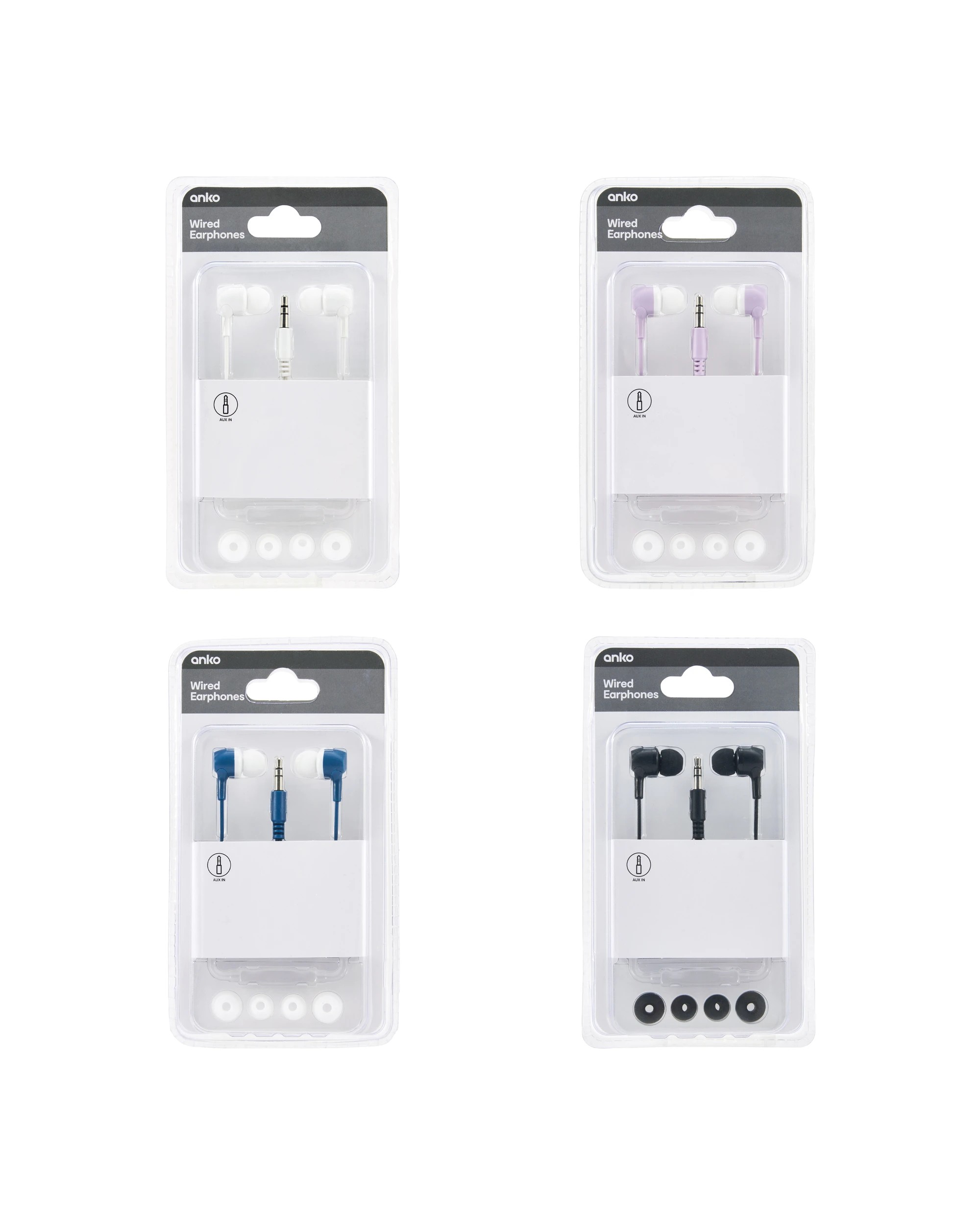 4 Wired Earphones - Assorted, 4 of 4