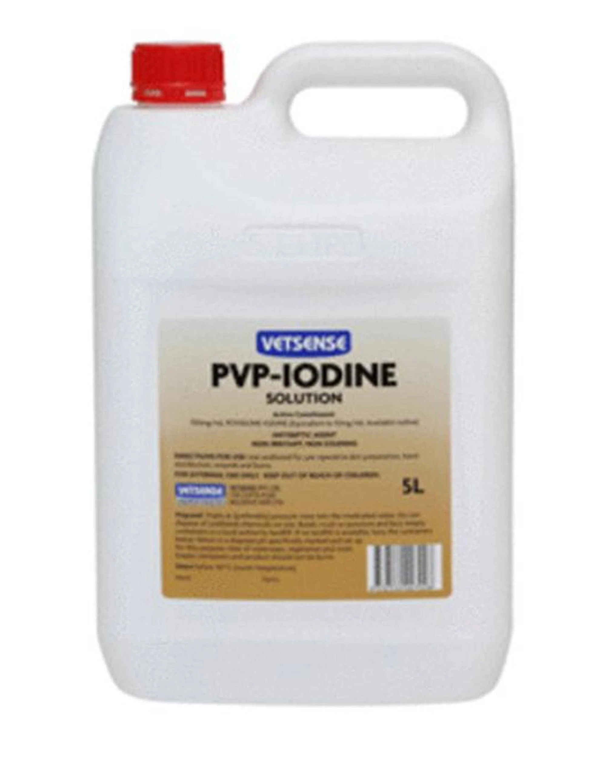 1 Vetsense PVP Iodine Solution Anti-Septic 100mg/ml 10% 5L, 1 of 1
