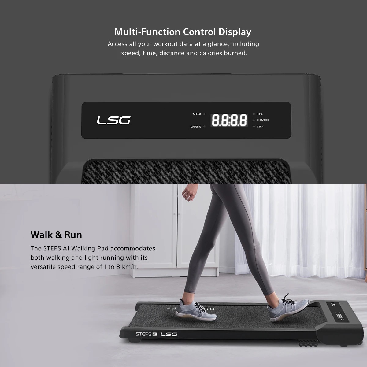 6 LSG Steps B1 Walking Pad Under Desk Treadmill, 6 of 10