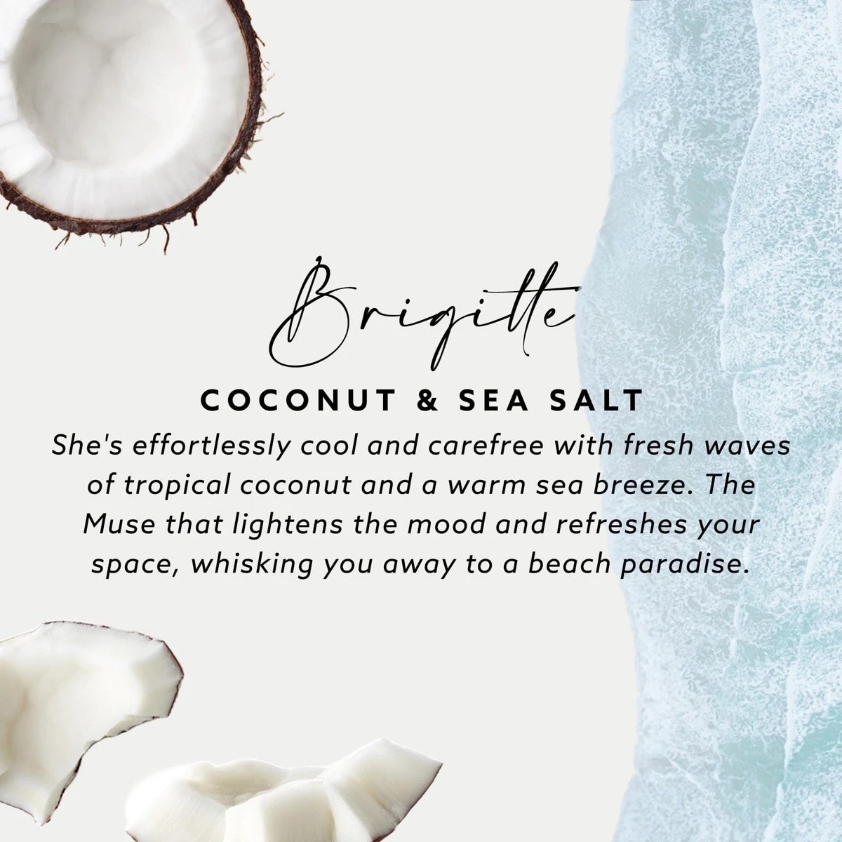 6 Maison and Muse Brigitte Car Air Freshener - Coconut and Sea Salt, 6 of 7