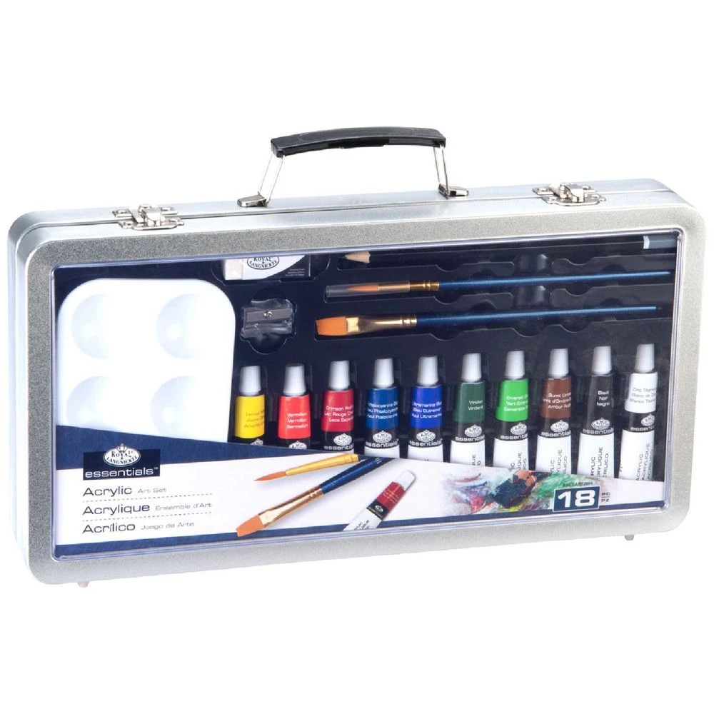 1 Royal & Langnickel Large Window Artist Tin Acrylic Set 18pc, 1 of 9